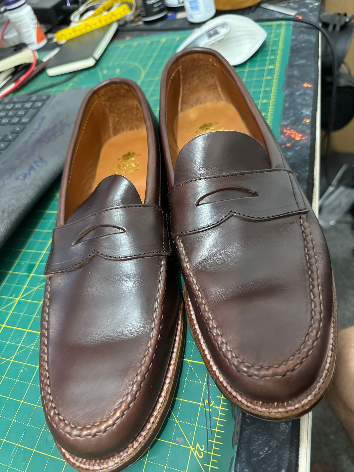 Photo by init on July 18, 2024 of the Alden Leisure Handsewn Penny Loafer in Horween Brown Chromexcel.