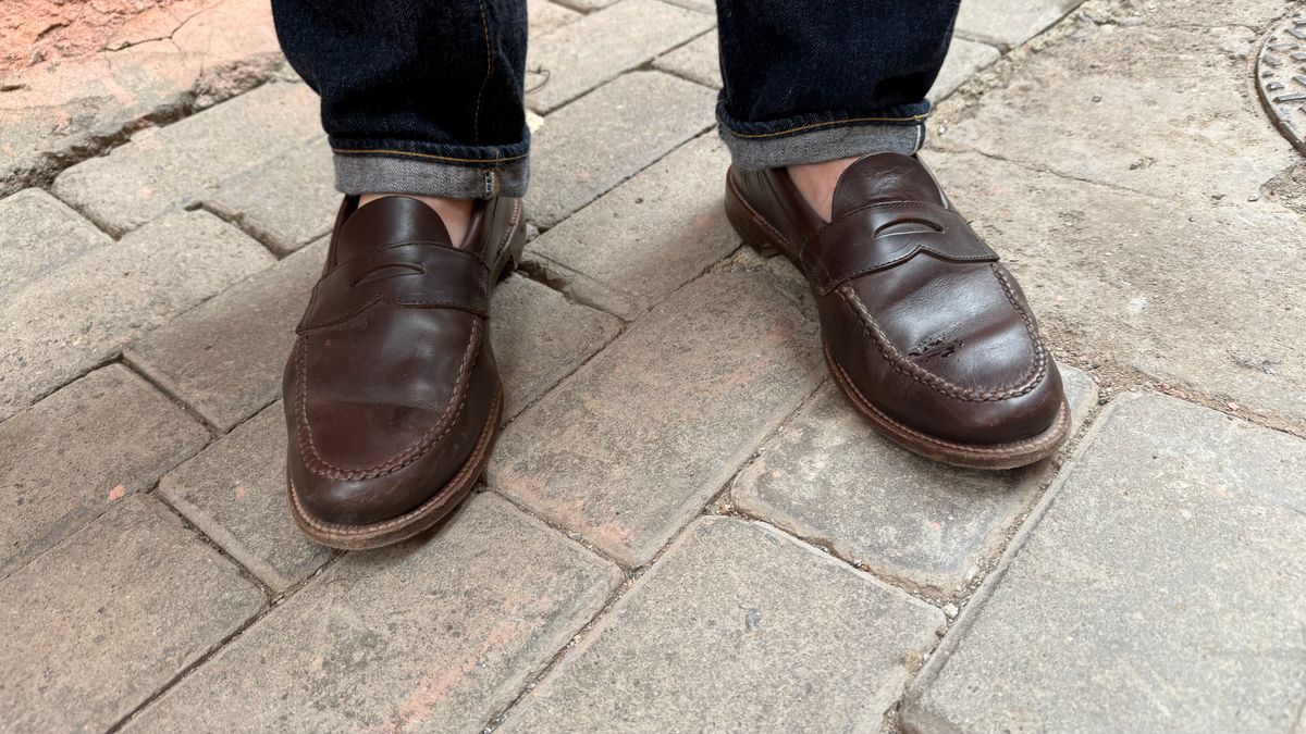 Photo by init on April 19, 2025 of the Alden Leisure Handsewn Penny Loafer in Horween Brown Chromexcel.