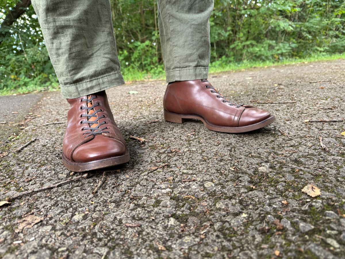 Photo by init on June 23, 2025 of the Clinch Gary Boots in Maryam Brown Horsebutt.