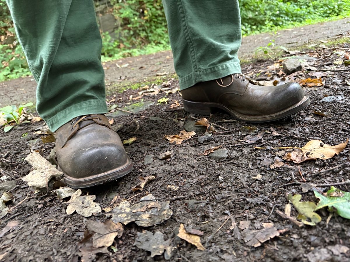 Photo by init on June 24, 2025 of the Viberg Service Boot in C.F. Stead Coyote Waxy Commander.