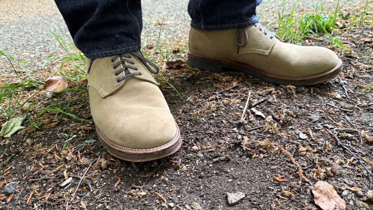 Photo by init on May 20, 2025 of the Alden Plain Toe Boot in Tan Suede.
