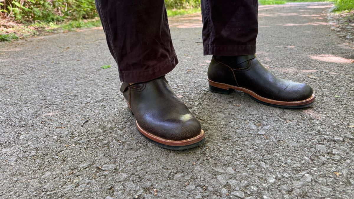Photo by init on May 6, 2025 of the Briselblack The Keeper 'Type 2' Engineer Boot in Horween Black Waxed Flesh.