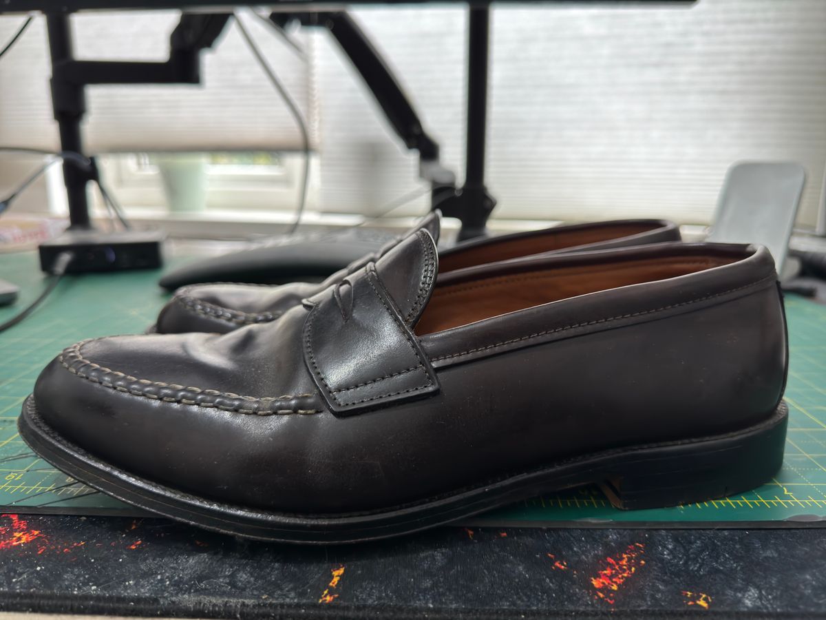 Photo by init on October 14, 2024 of the Alden Leisure Handsewn Moccasin in Horween Color 8 Shell Cordovan.