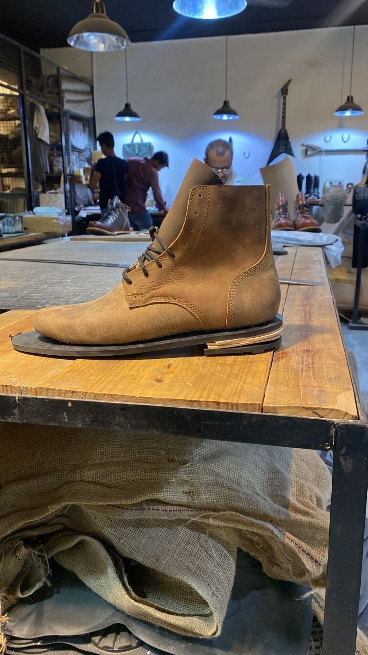 Photo by simplykb on July 2, 2023 of the Craft & Glory Service Boot in Full Grain Waxed Water Buffalo.