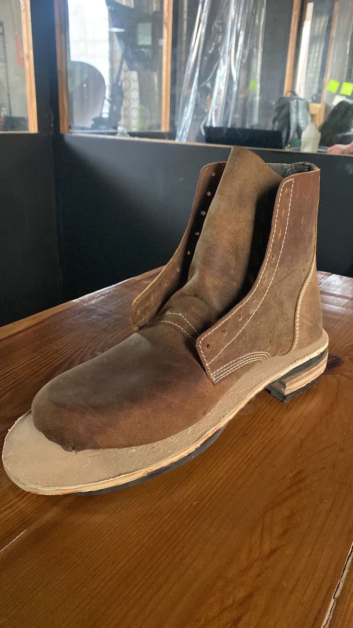 Photo by simplykb on July 4, 2023 of the Craft & Glory Service Boot in Full Grain Waxed Water Buffalo.