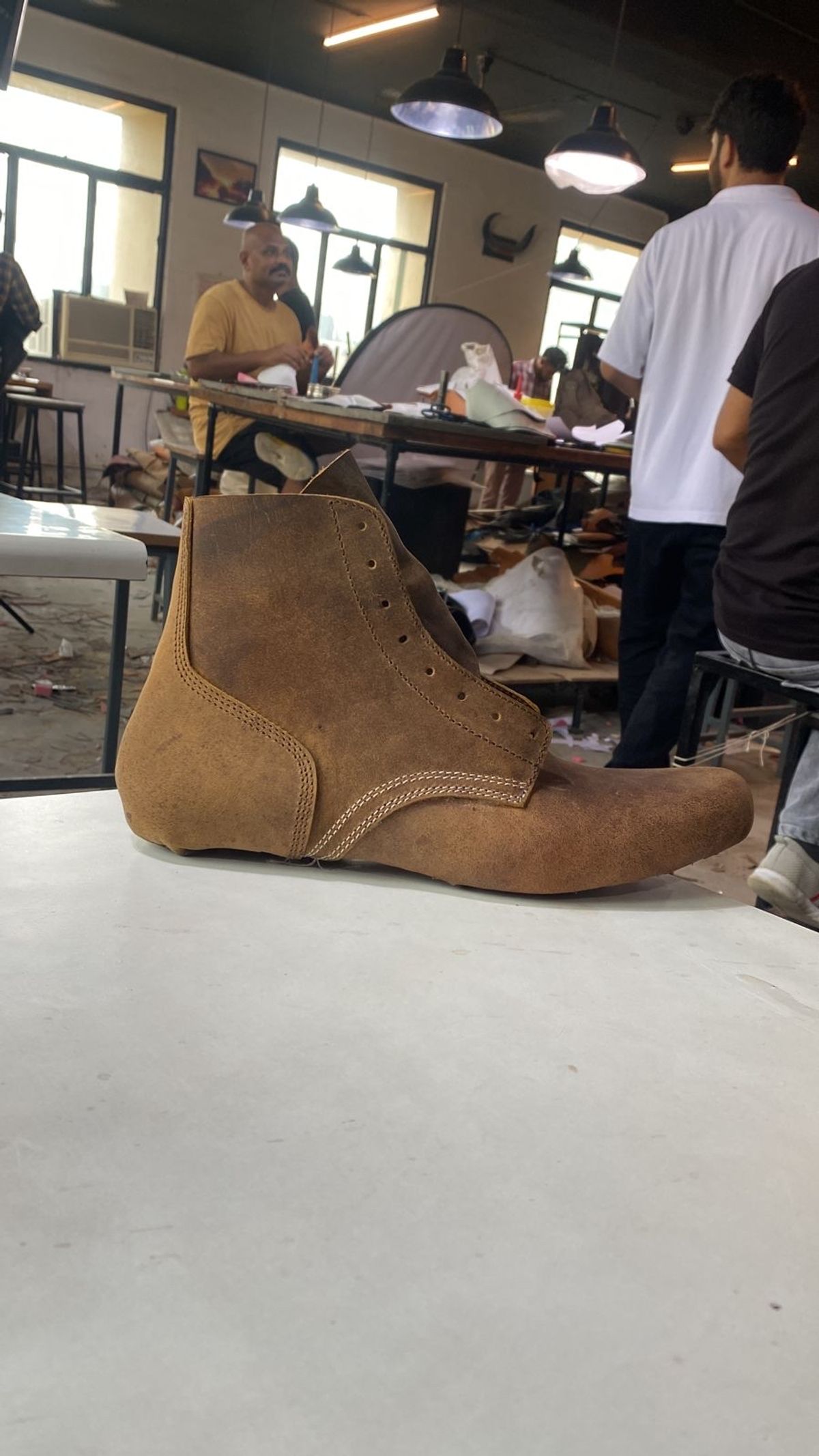 Photo by simplykb on July 12, 2023 of the Craft & Glory Service Boot in Full Grain Waxed Water Buffalo.