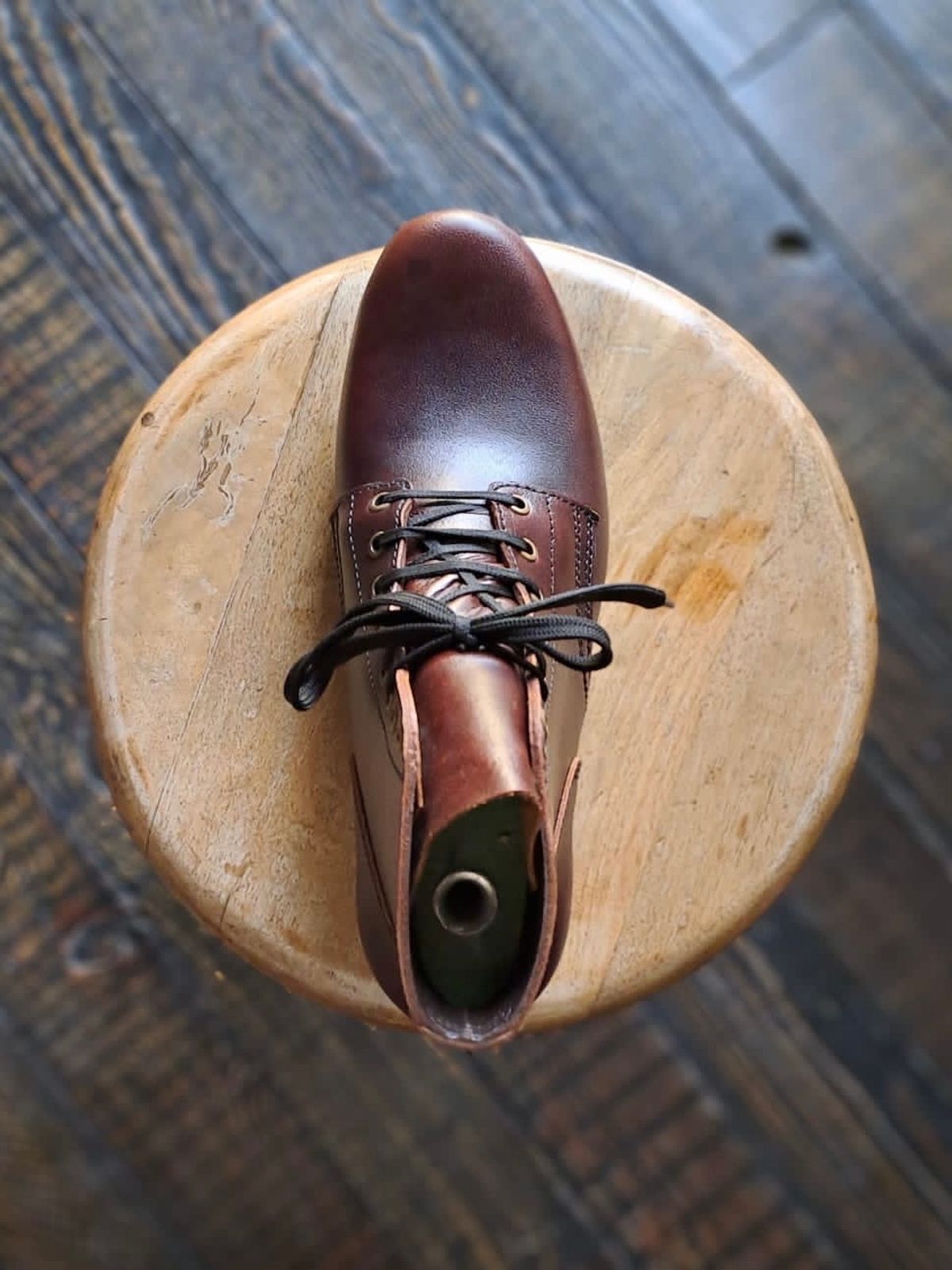 Photo by simplykb on July 17, 2023 of the Craft & Glory Service Boot in Full Grain Waxed Water Buffalo.