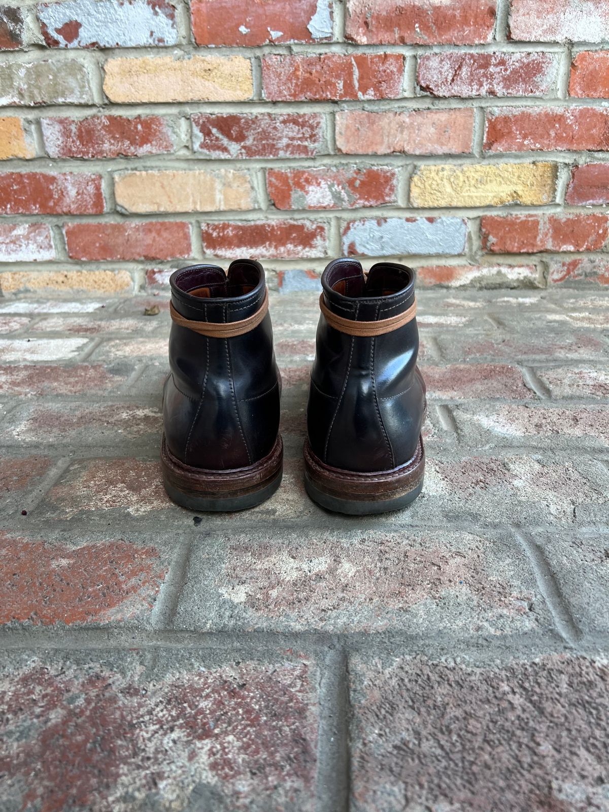 Photo by kspolini on March 3, 2023 of the Alden Perforated Cap Toe Boot in Horween Color 8 Shell Cordovan.
