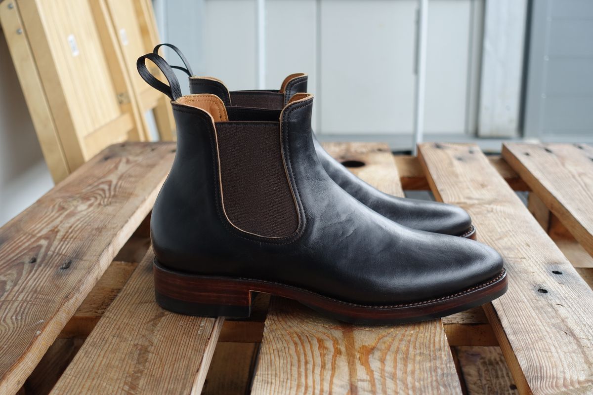 Photo by gear on September 16, 2023 of the Briselblack The Seventh Chelsea Boot in Maryam Brown Horsebutt.