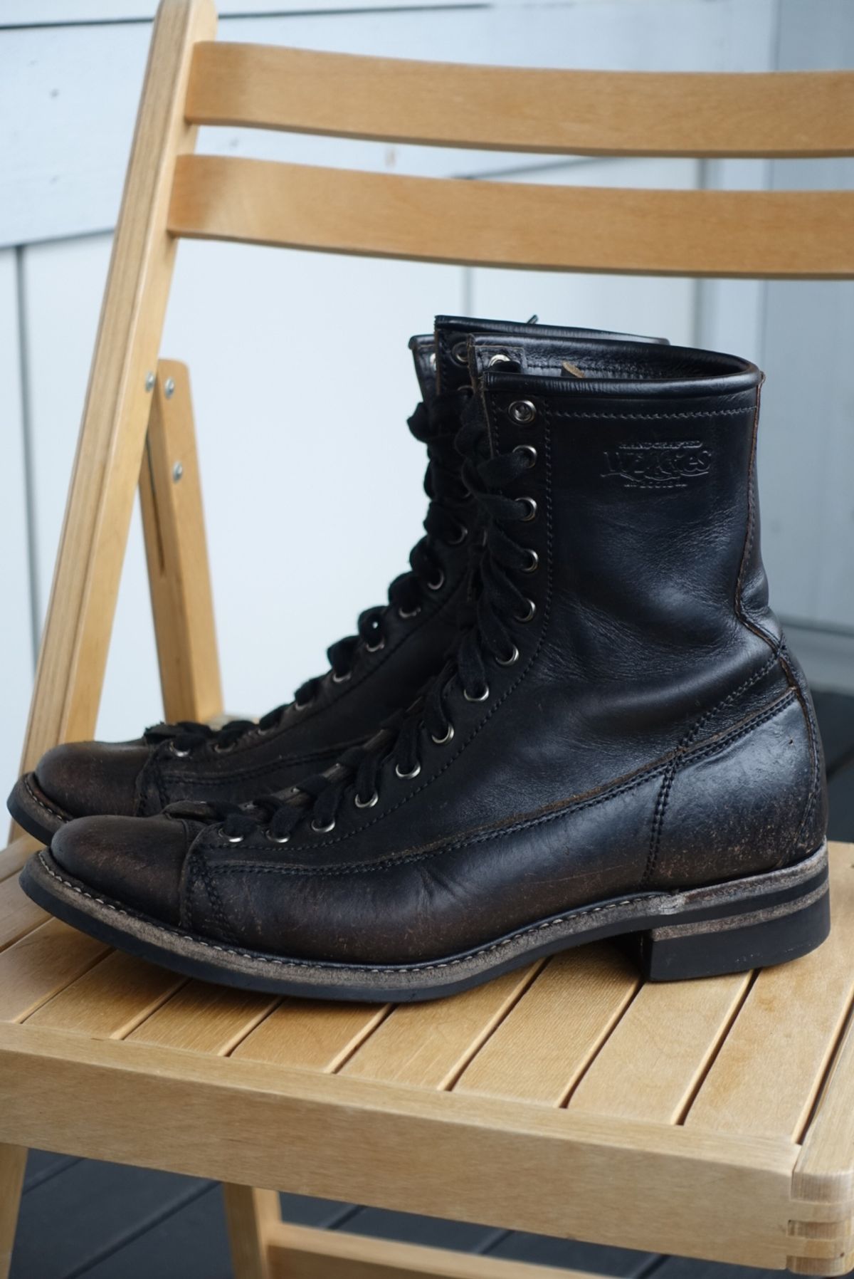 Photo by gear on March 3, 2024 of the Willie's Handmade Boots Monkey Boot in Horween Black Chromexcel.