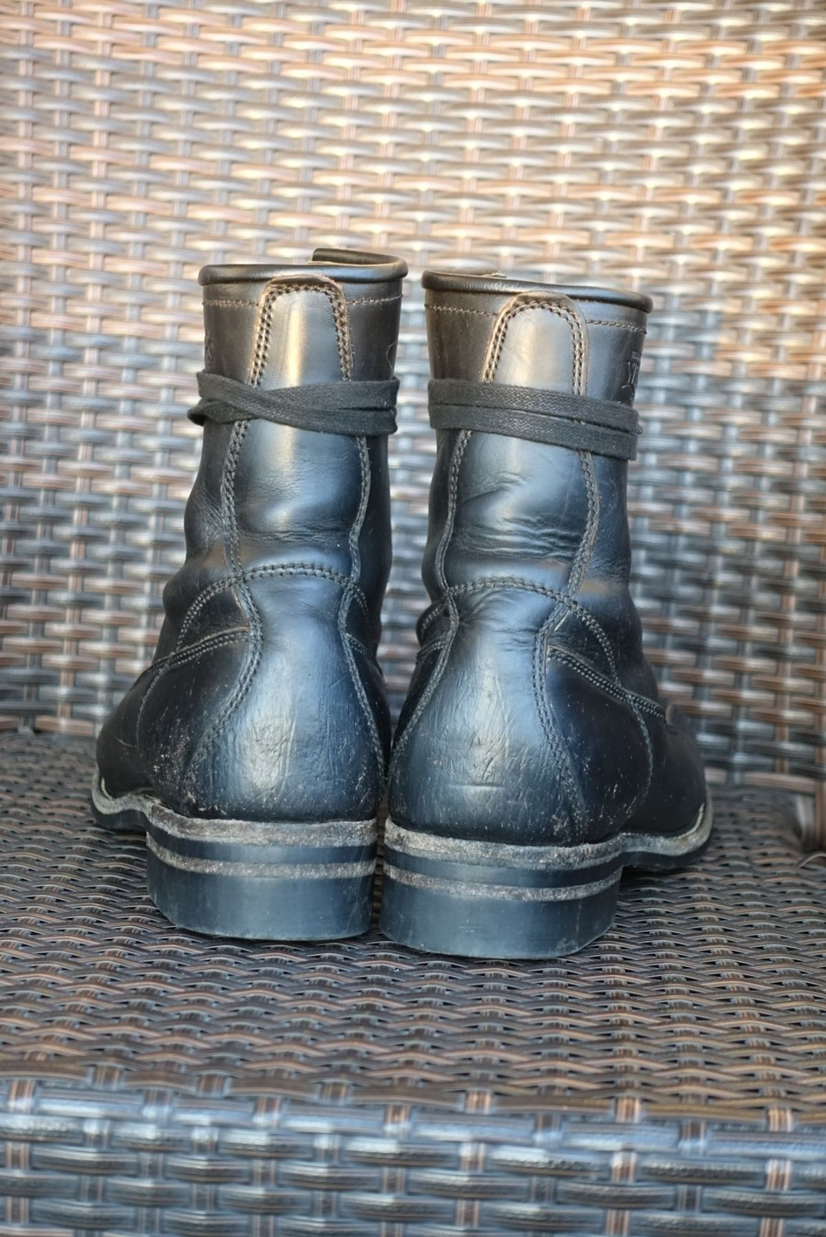Photo by gear on January 4, 2024 of the Willie's Handmade Boots Monkey Boot in Horween Black Chromexcel.