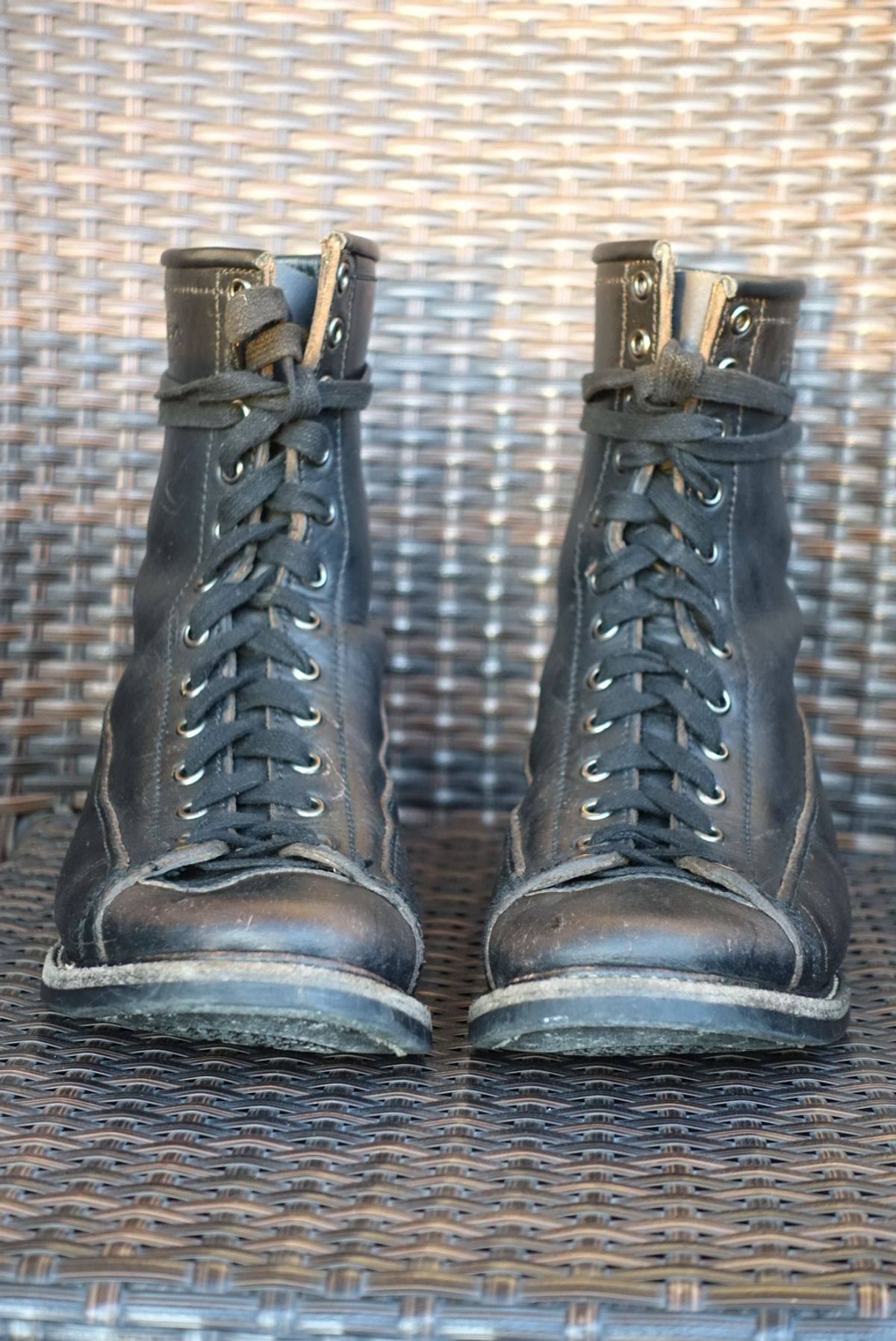 Photo by gear on January 4, 2024 of the Willie's Handmade Boots Monkey Boot in Horween Black Chromexcel.