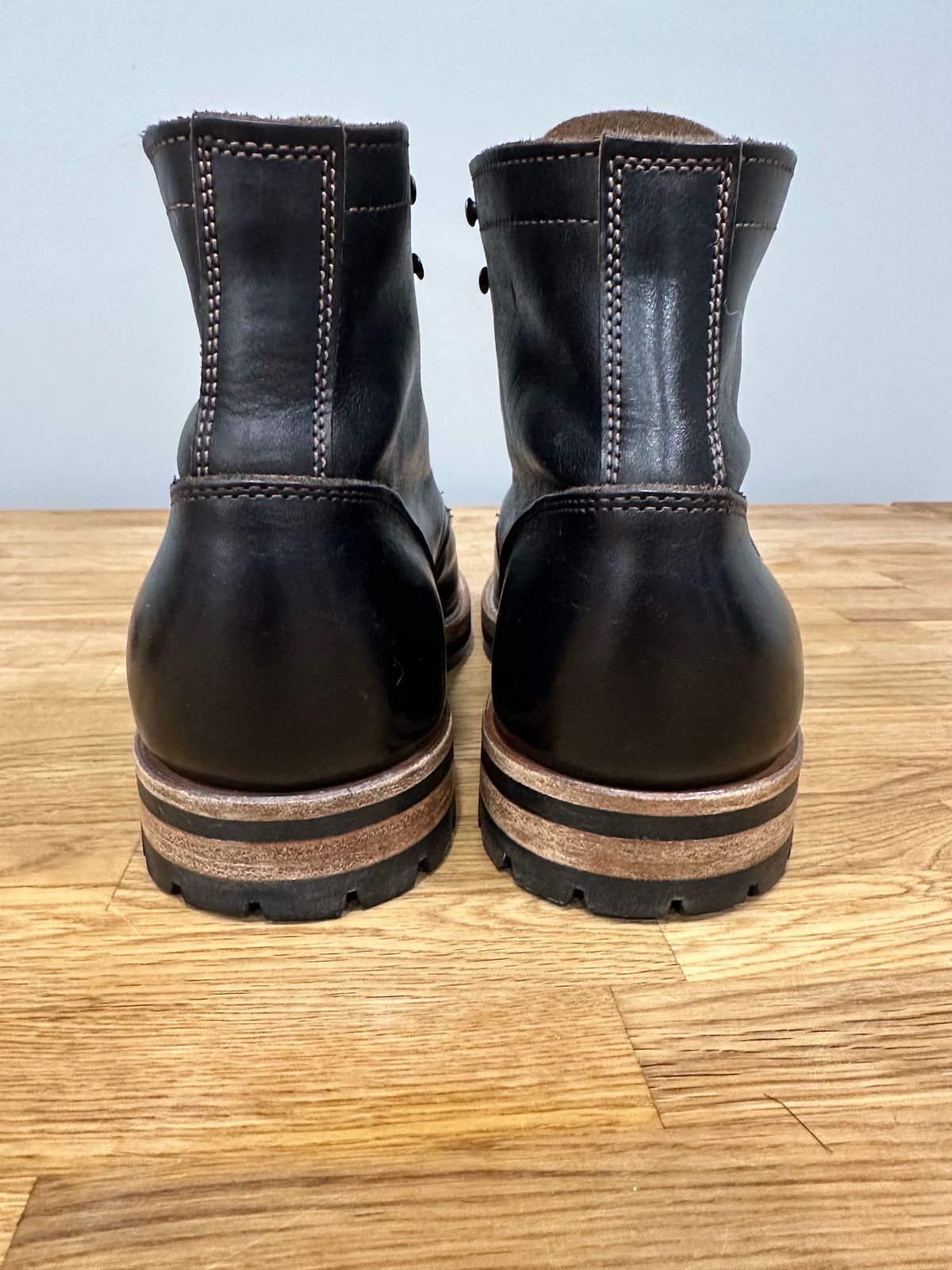 Photo by nerdingdirty on October 4, 2023 of the Truman Service Boot in Black Teacore.