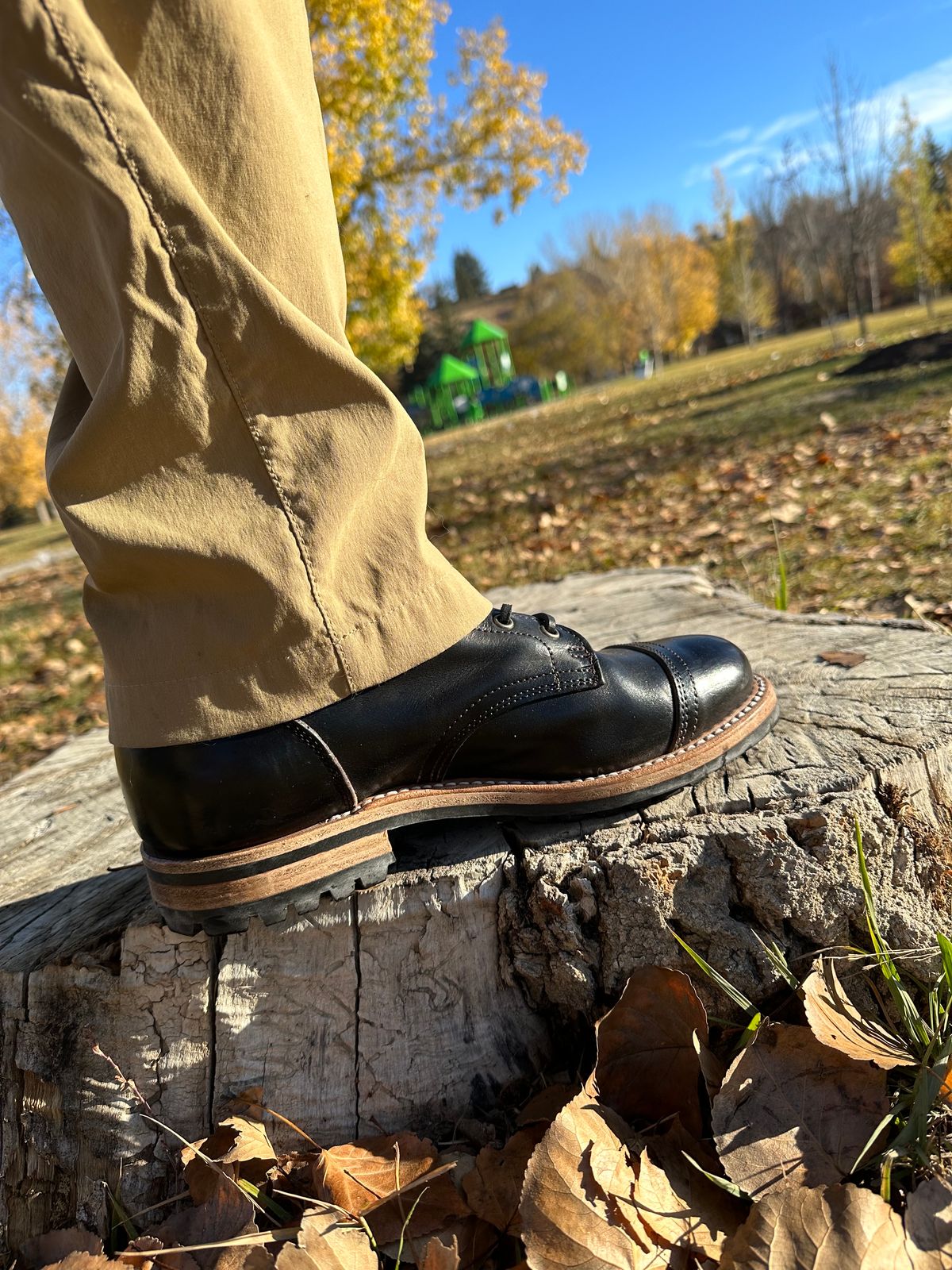 Photo by nerdingdirty on October 9, 2023 of the Truman Service Boot in Black Teacore.