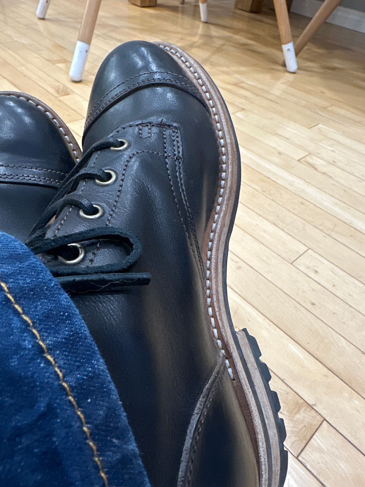 Photo by nerdingdirty on November 27, 2023 of the Truman Service Boot in Black Teacore.