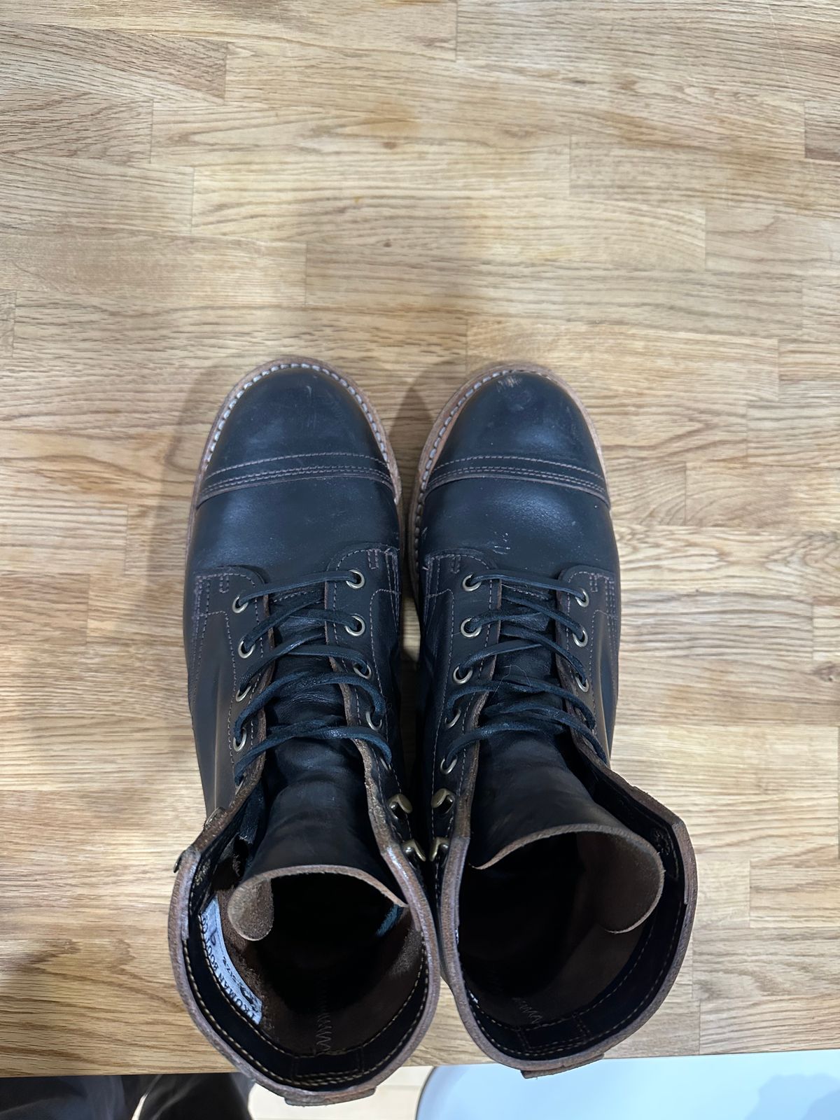Photo by nerdingdirty on January 4, 2024 of the Truman Service Boot in Black Teacore.