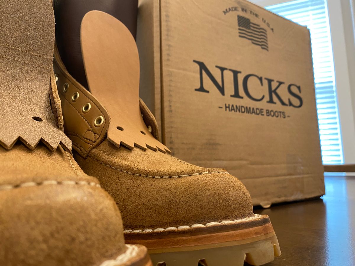 Photo by bootbeater on September 7, 2023 of the Nicks DomePro in Seidel 1964 Tan Roughout.