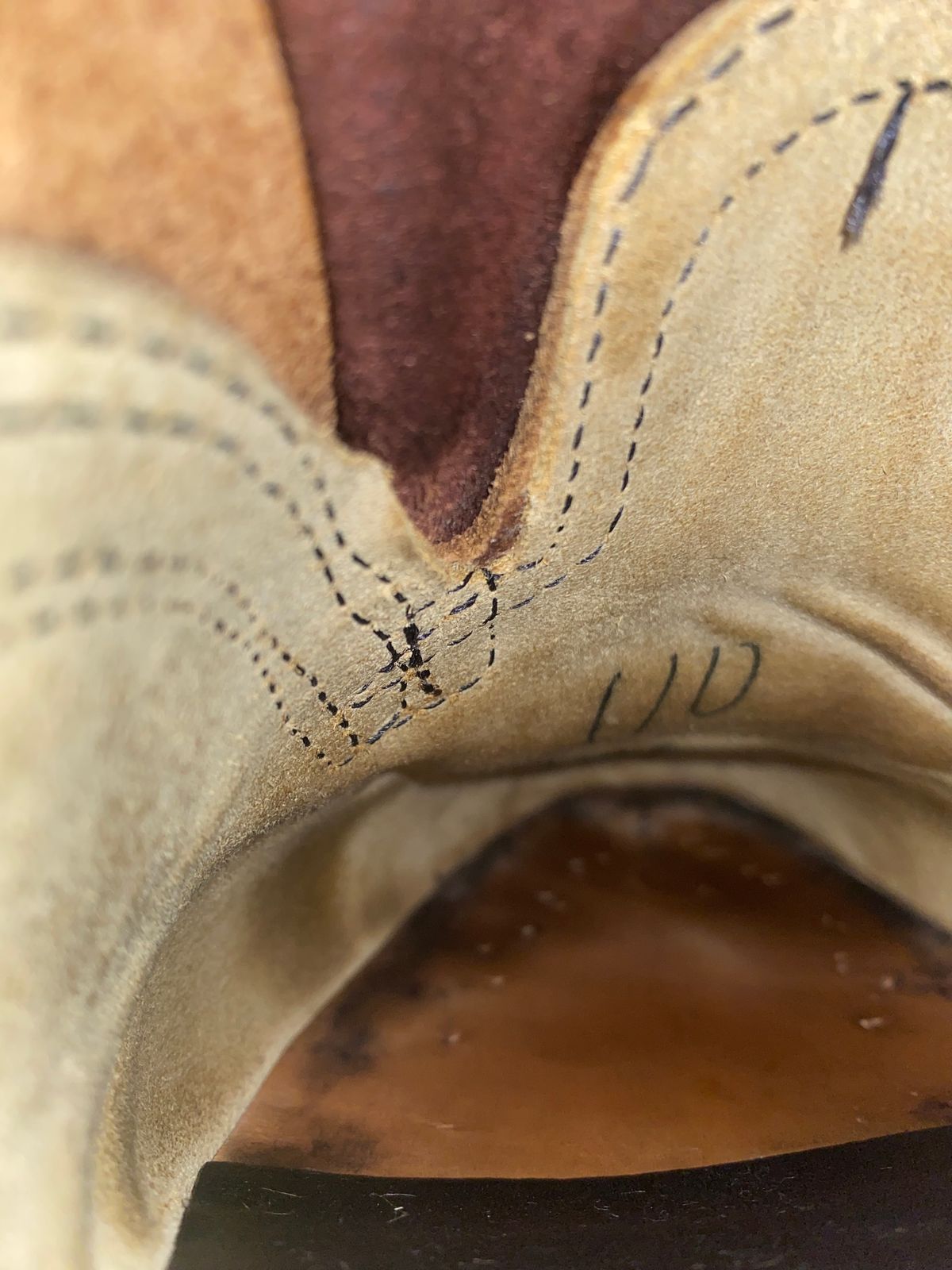 Photo by bootbeater on October 6, 2023 of the Nicks DomePro in Seidel 1964 Tan Roughout.