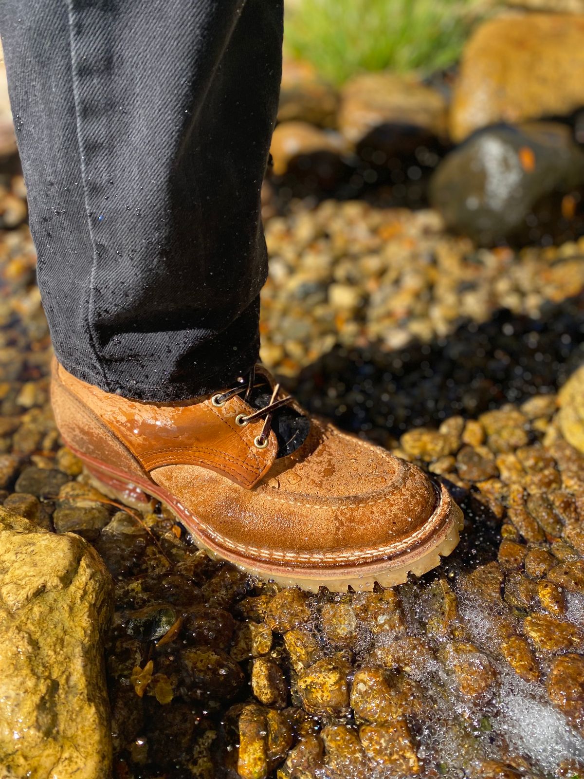 Photo by bootbeater on October 10, 2023 of the Nicks DomePro in Seidel 1964 Tan Roughout.