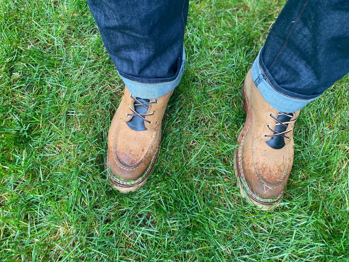 Photo by bootbeater on October 6, 2023 of the Nicks DomePro in Seidel 1964 Tan Roughout.