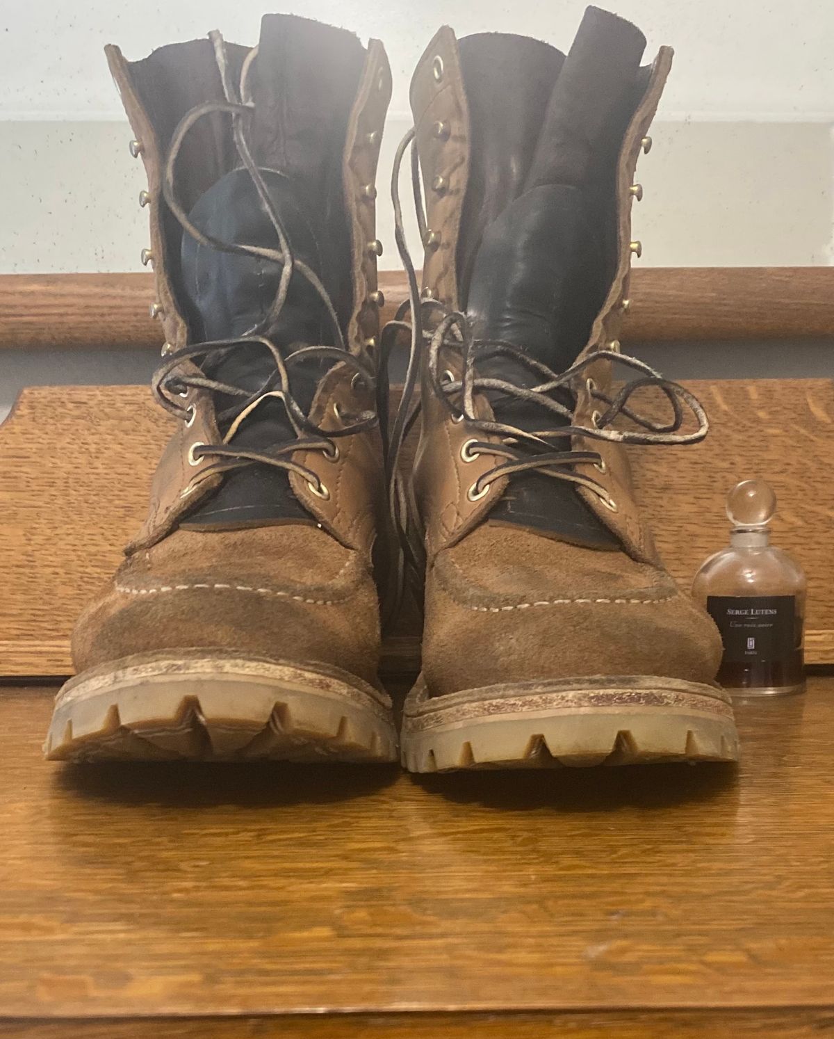 Photo by bootbeater on October 19, 2023 of the Nicks DomePro in Seidel 1964 Tan Roughout.