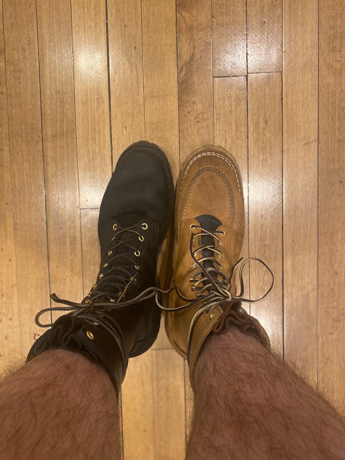 Photo by bootbeater on October 14, 2023 of the Nicks DomePro in Seidel 1964 Tan Roughout.