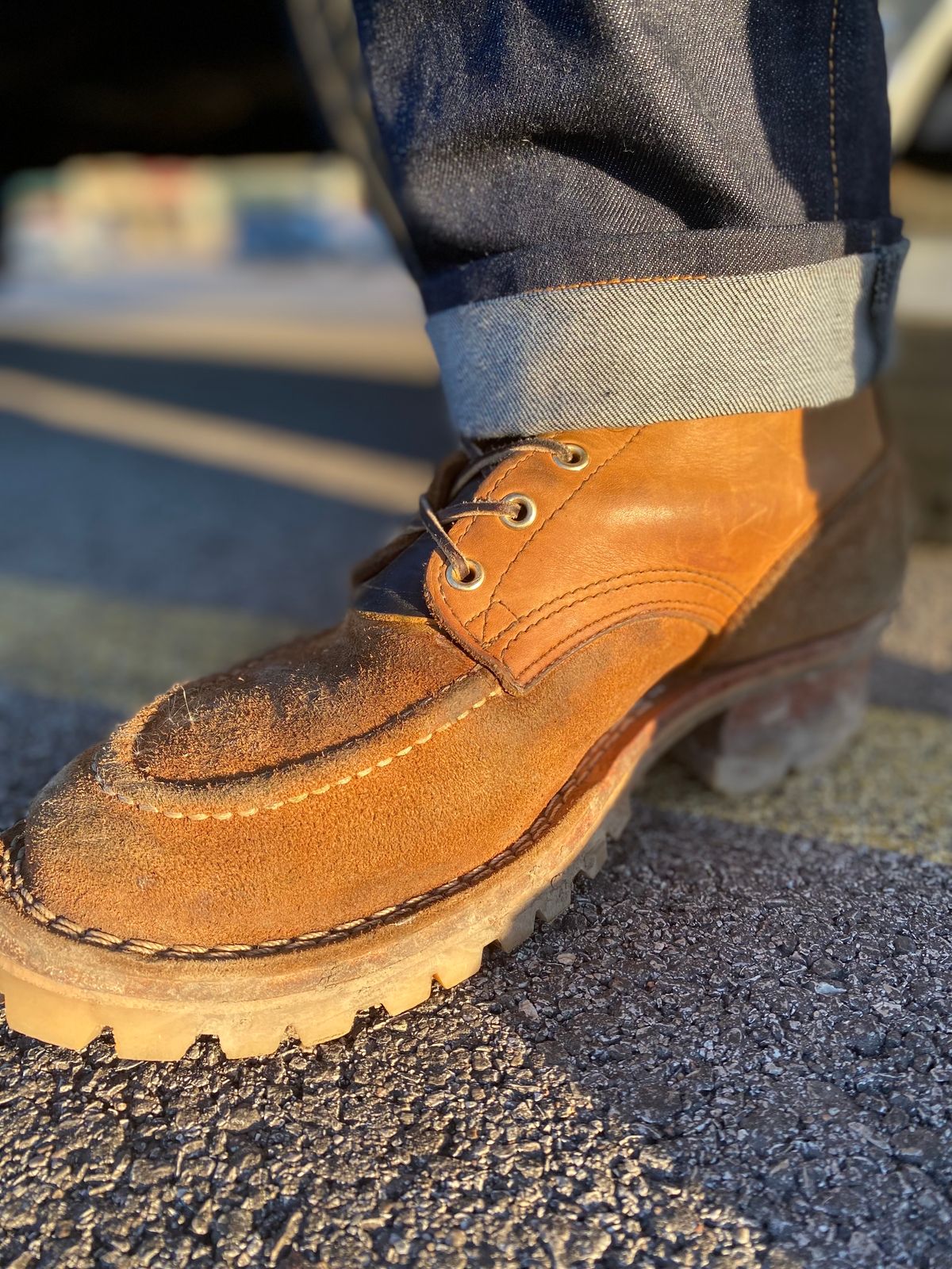 Photo by bootbeater on November 9, 2023 of the Nicks DomePro in Seidel 1964 Tan Roughout.