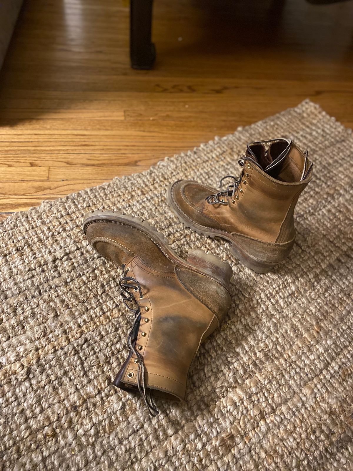 Photo by bootbeater on November 10, 2023 of the Nicks DomePro in Seidel 1964 Tan Roughout.