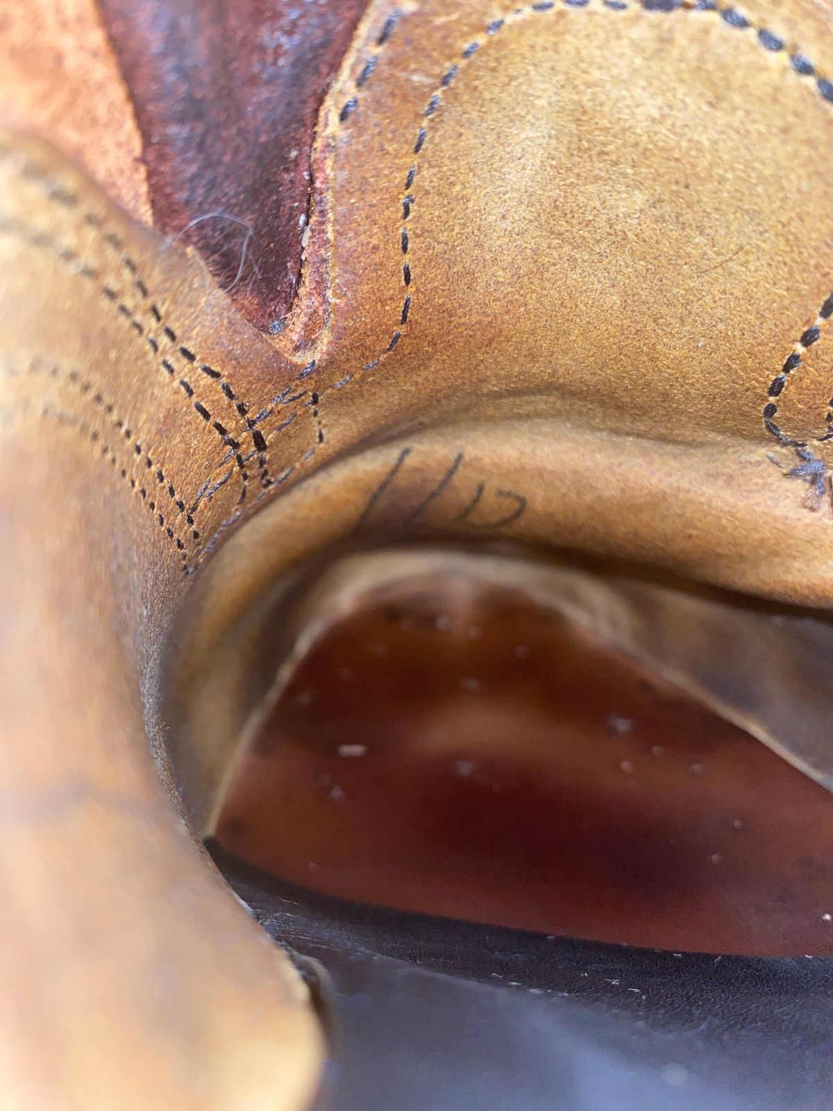 Photo by bootbeater on December 23, 2023 of the Nicks DomePro in Seidel 1964 Tan Roughout.
