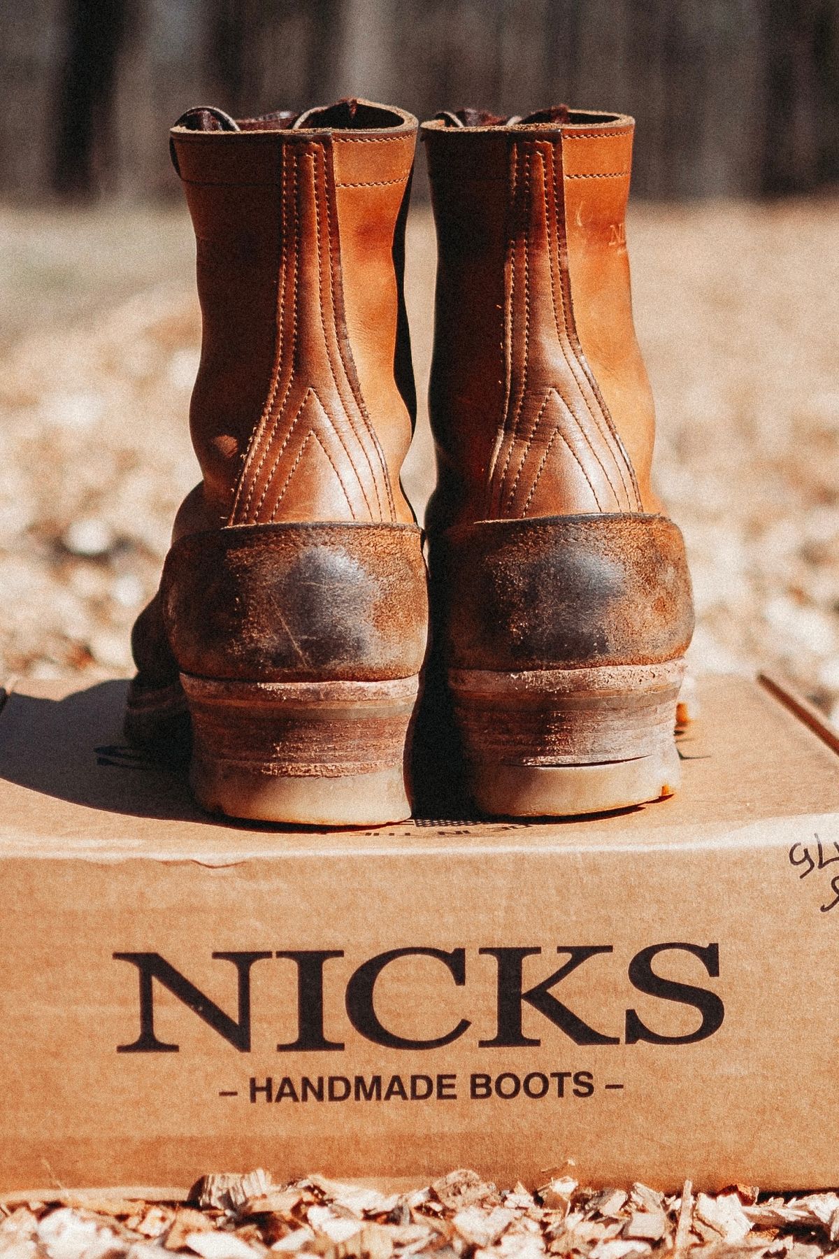 Photo by bootbeater on March 4, 2024 of the Nicks DomePro in Seidel 1964 Tan Roughout.