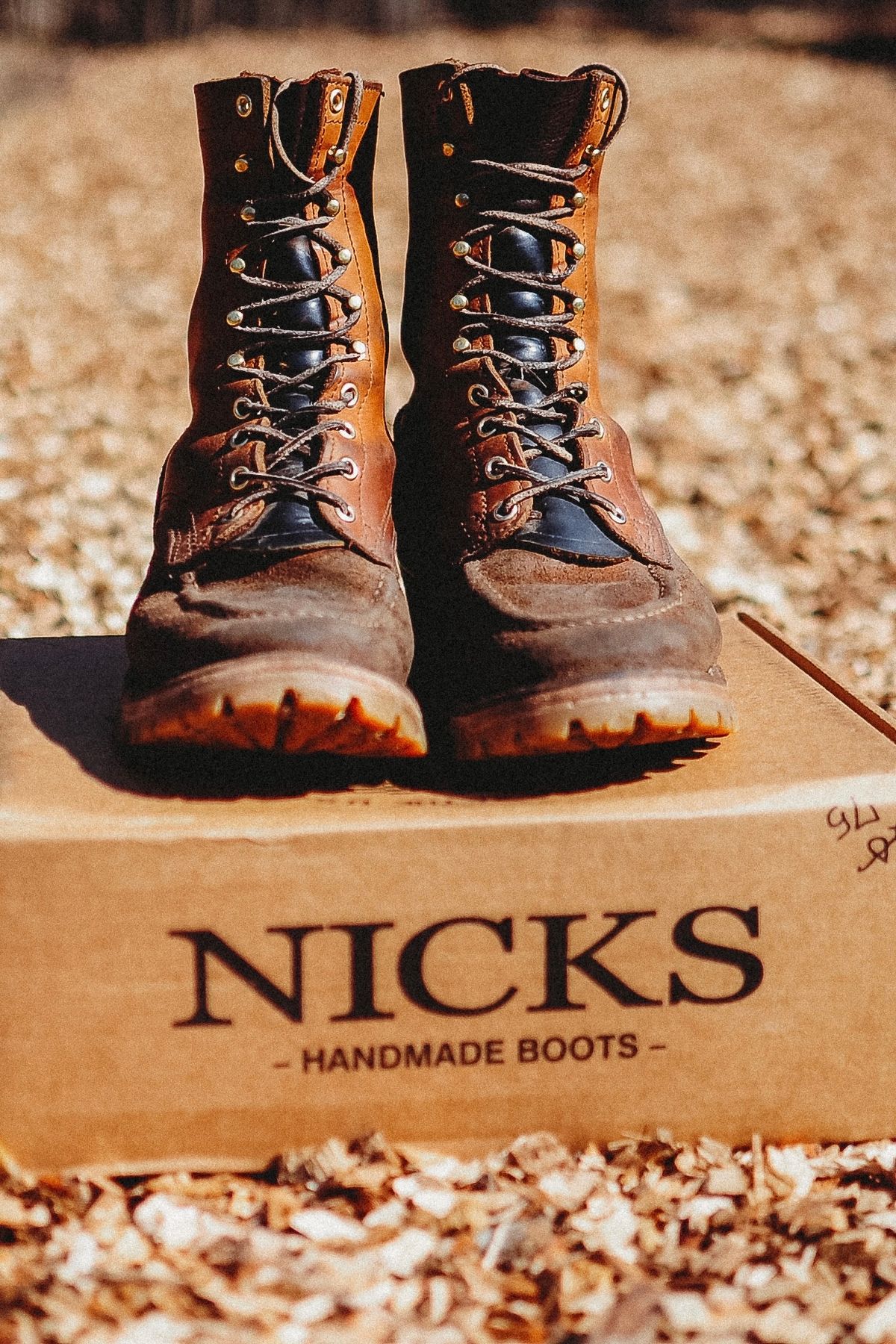 Photo by bootbeater on March 4, 2024 of the Nicks DomePro in Seidel 1964 Tan Roughout.