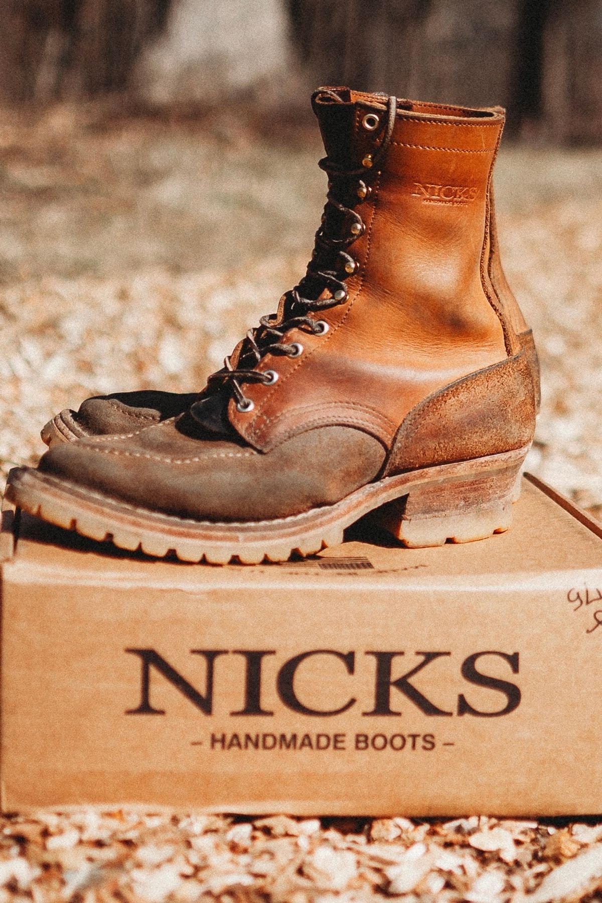 Photo by bootbeater on March 4, 2024 of the Nicks DomePro in Seidel 1964 Tan Roughout.