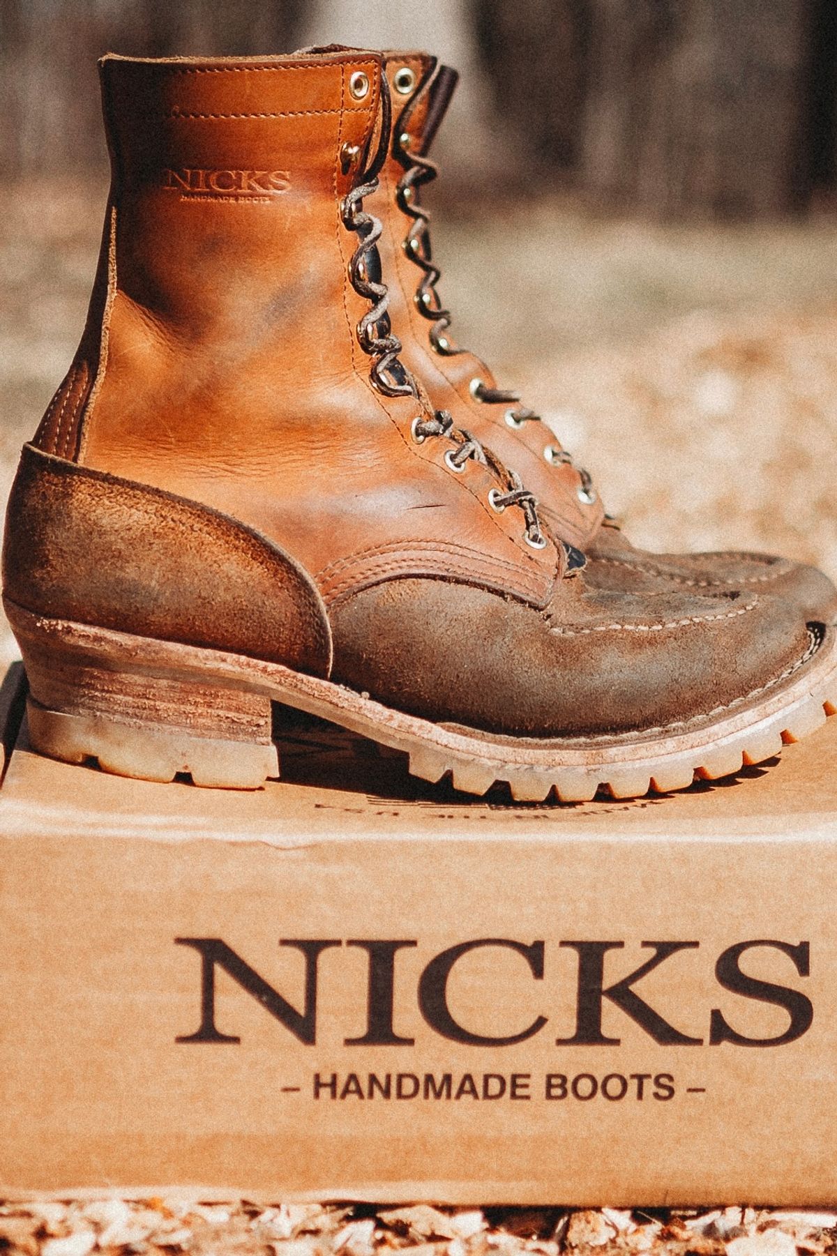 Photo by bootbeater on March 4, 2024 of the Nicks DomePro in Seidel 1964 Tan Roughout.