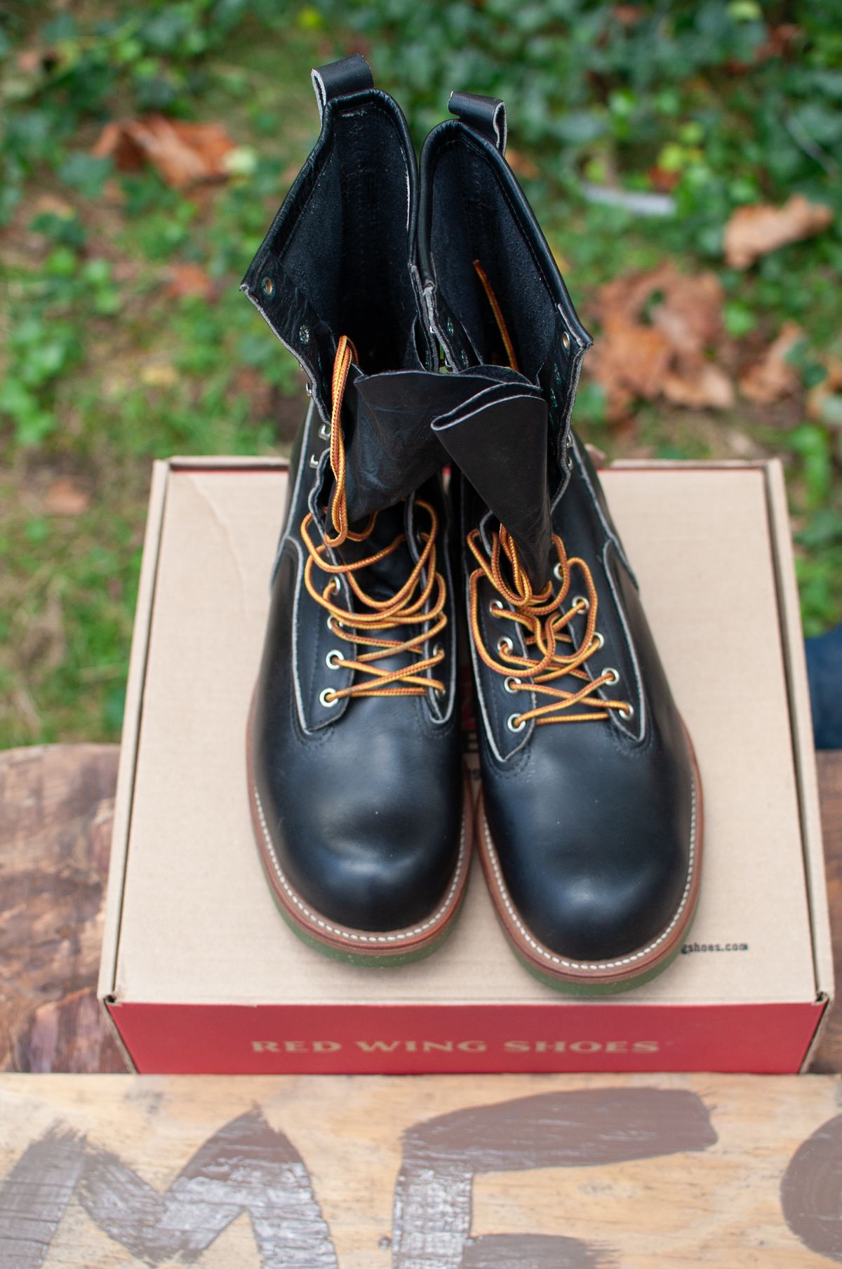 Photo by bootbeater on October 15, 2024 of the Red Wing 919 Climber Vtg. 1983 in S.B. Foot Black Chrome.