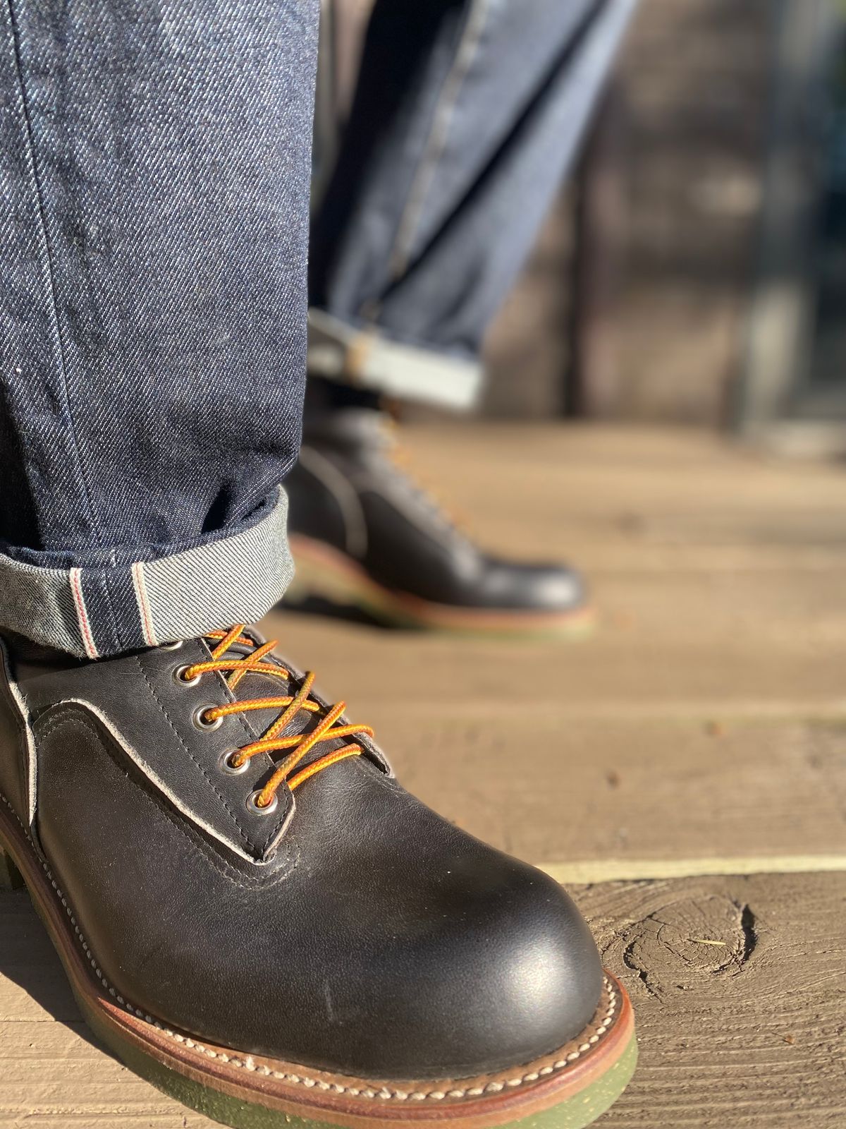 Photo by bootbeater on October 16, 2024 of the Red Wing 919 Climber Vtg. 1983 in S.B. Foot Black Chrome.