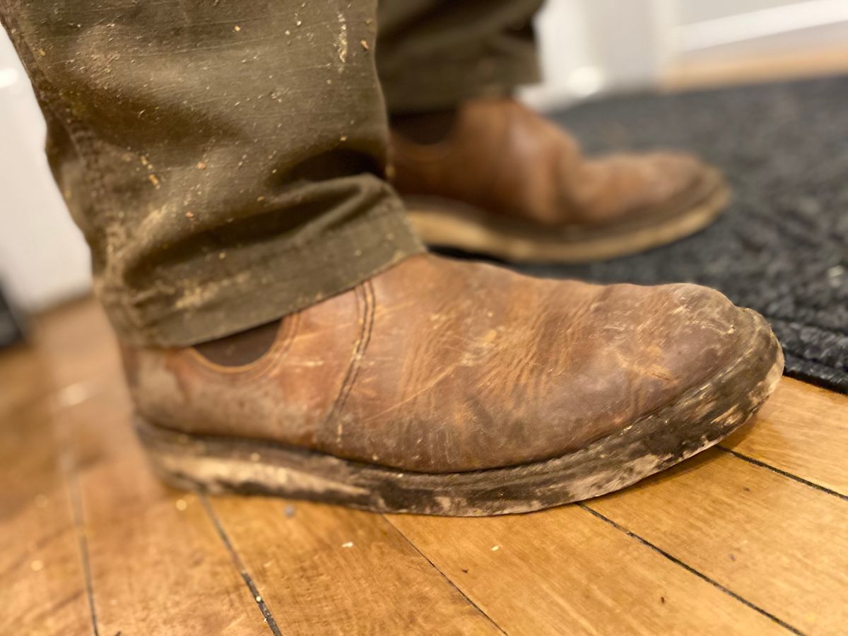 Photo by bootbeater on November 1, 2023 of the Red Wing Weekender Chelsea in S.B. Foot Copper Rough and Tough.