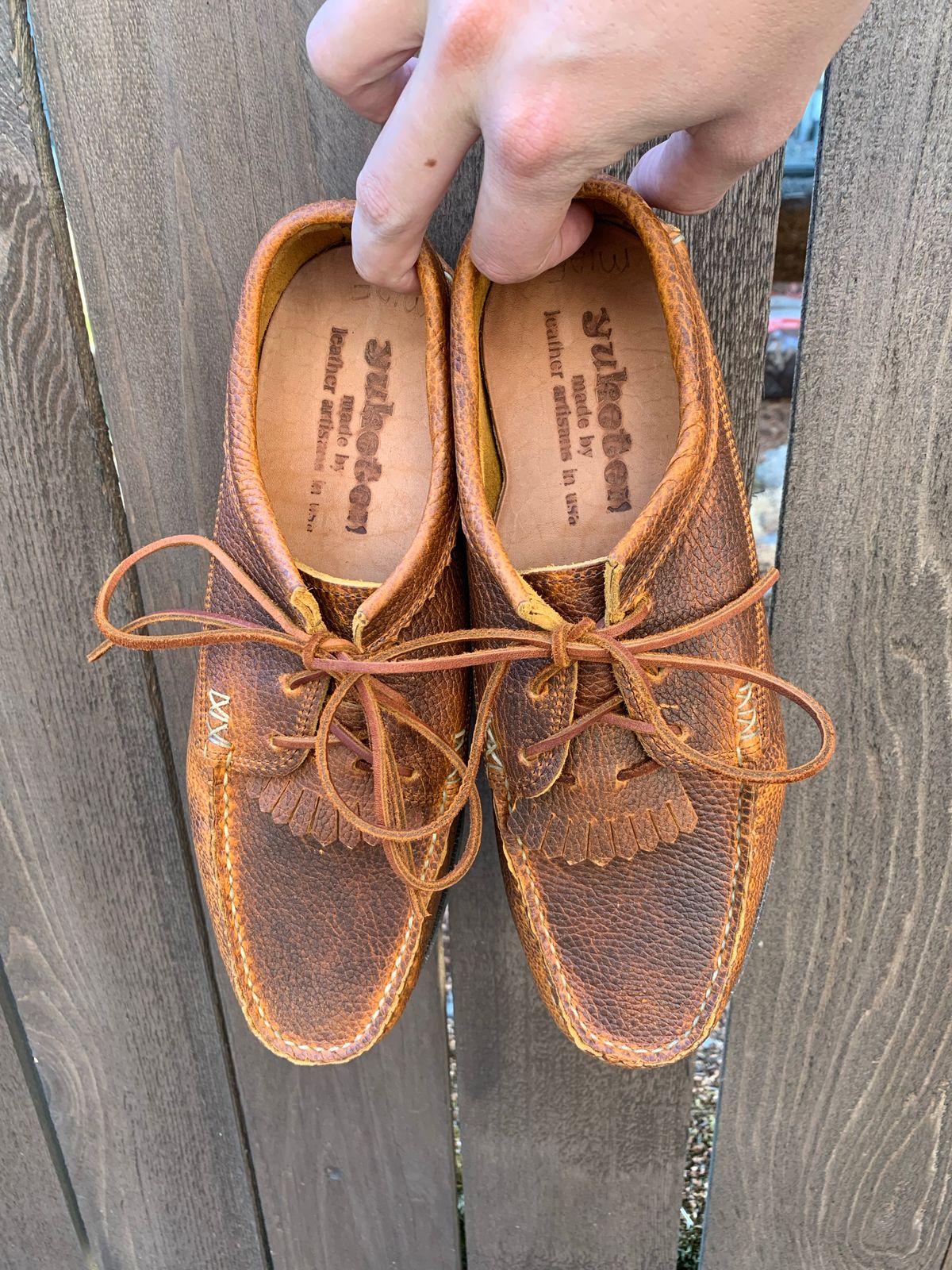 Photo by plumbluck2 on October 2, 2022 of the Yuketen Blucher with Kiltie in Unlisted Leather.