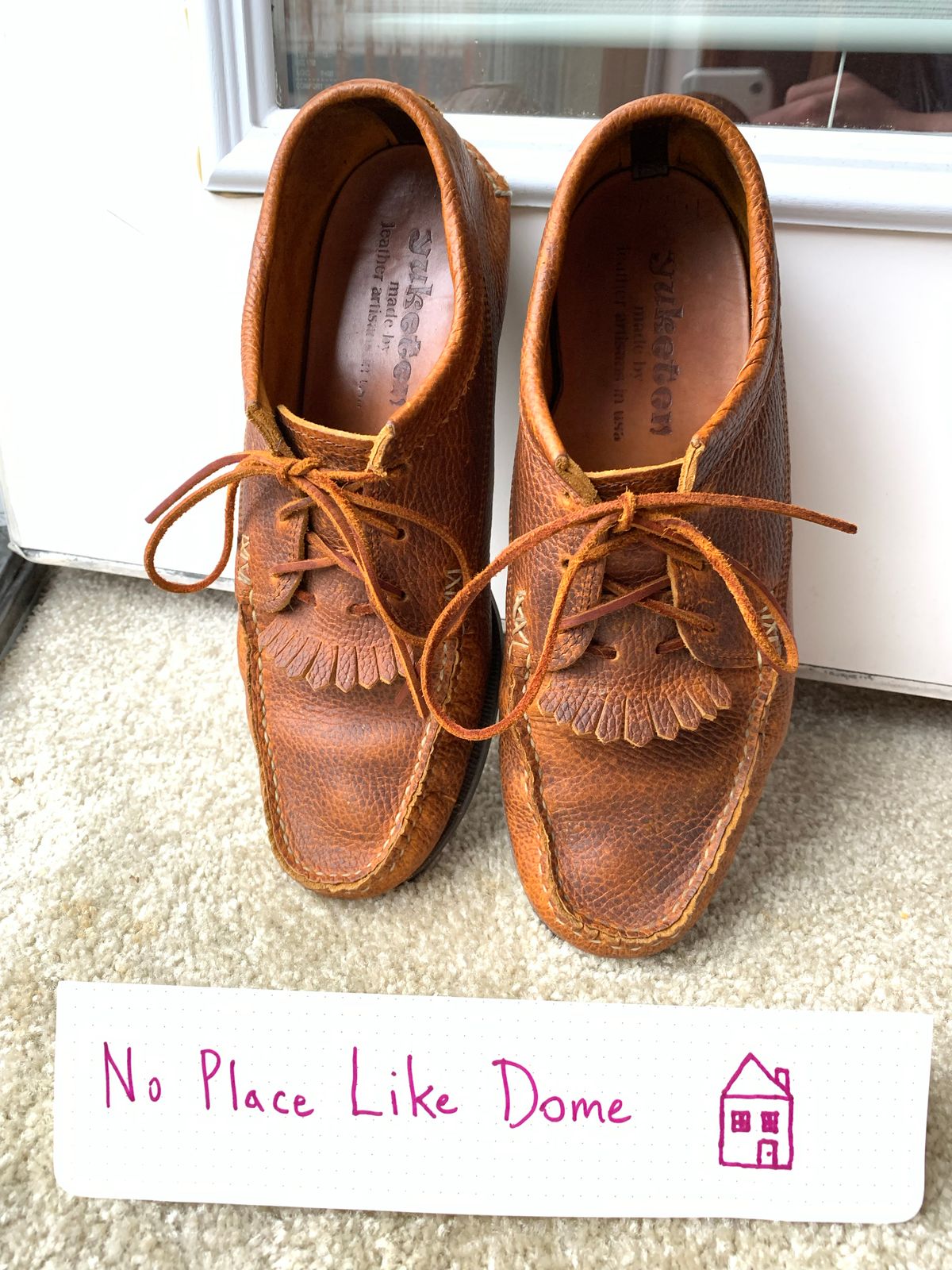 Photo by plumbluck2 on November 3, 2022 of the Yuketen Blucher with Kiltie in Unlisted Leather.
