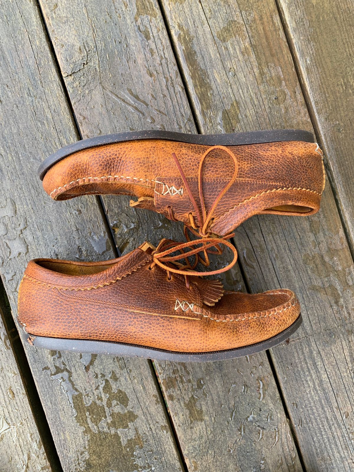 Photo by plumbluck2 on December 5, 2022 of the Yuketen Blucher with Kiltie in Unlisted Leather.