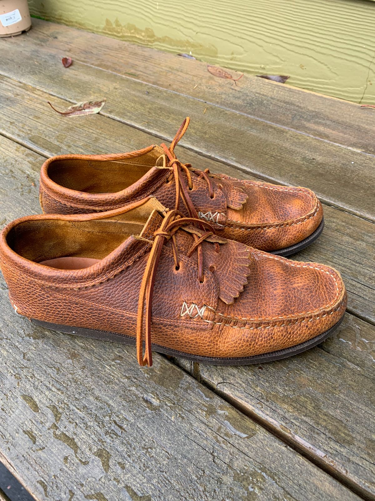 Photo by plumbluck2 on December 5, 2022 of the Yuketen Blucher with Kiltie in Unlisted Leather.