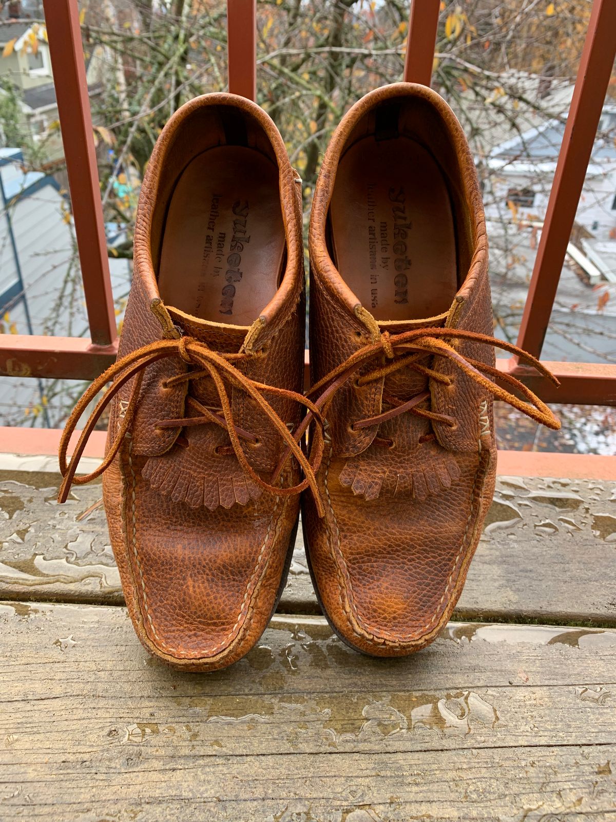 Photo by plumbluck2 on December 5, 2022 of the Yuketen Blucher with Kiltie in Unlisted Leather.