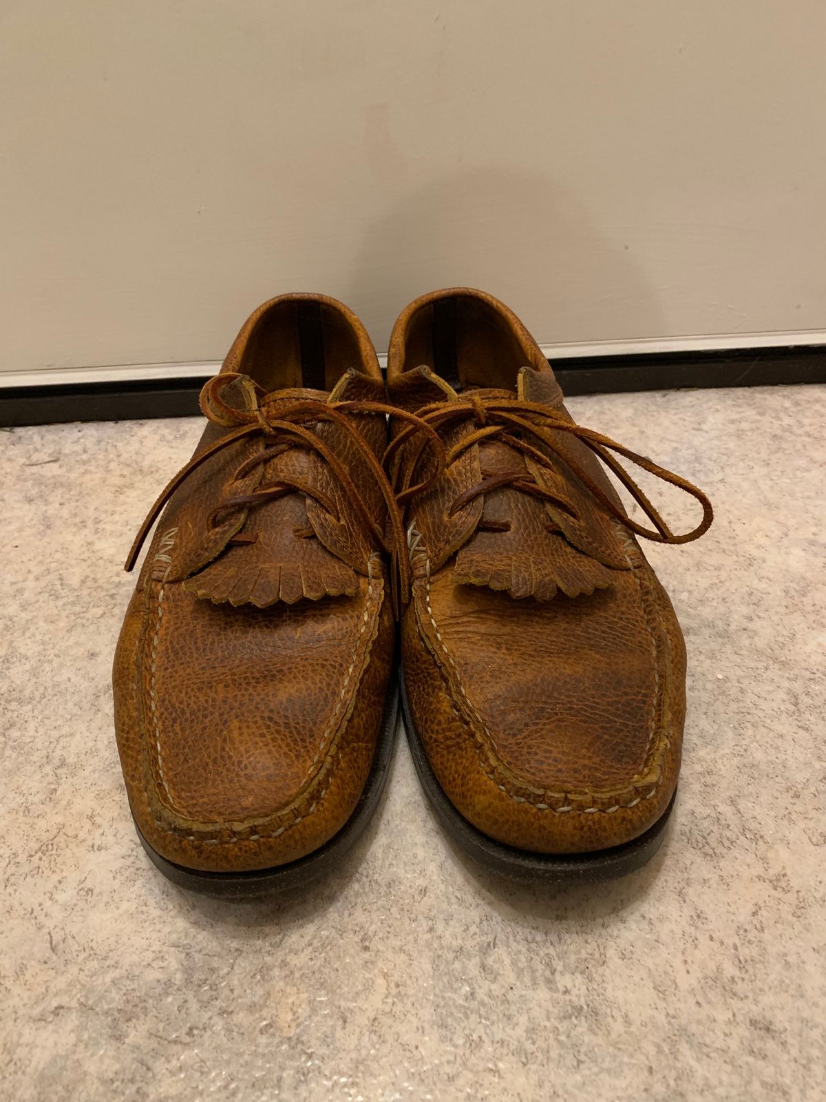 Photo by plumbluck2 on January 6, 2023 of the Yuketen Blucher with Kiltie in Unlisted Leather.