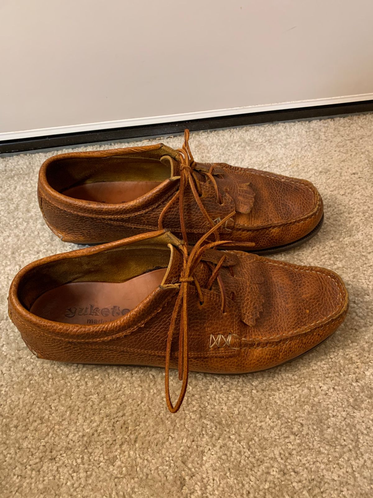 Photo by plumbluck2 on February 6, 2023 of the Yuketen Blucher with Kiltie in Unlisted Leather.