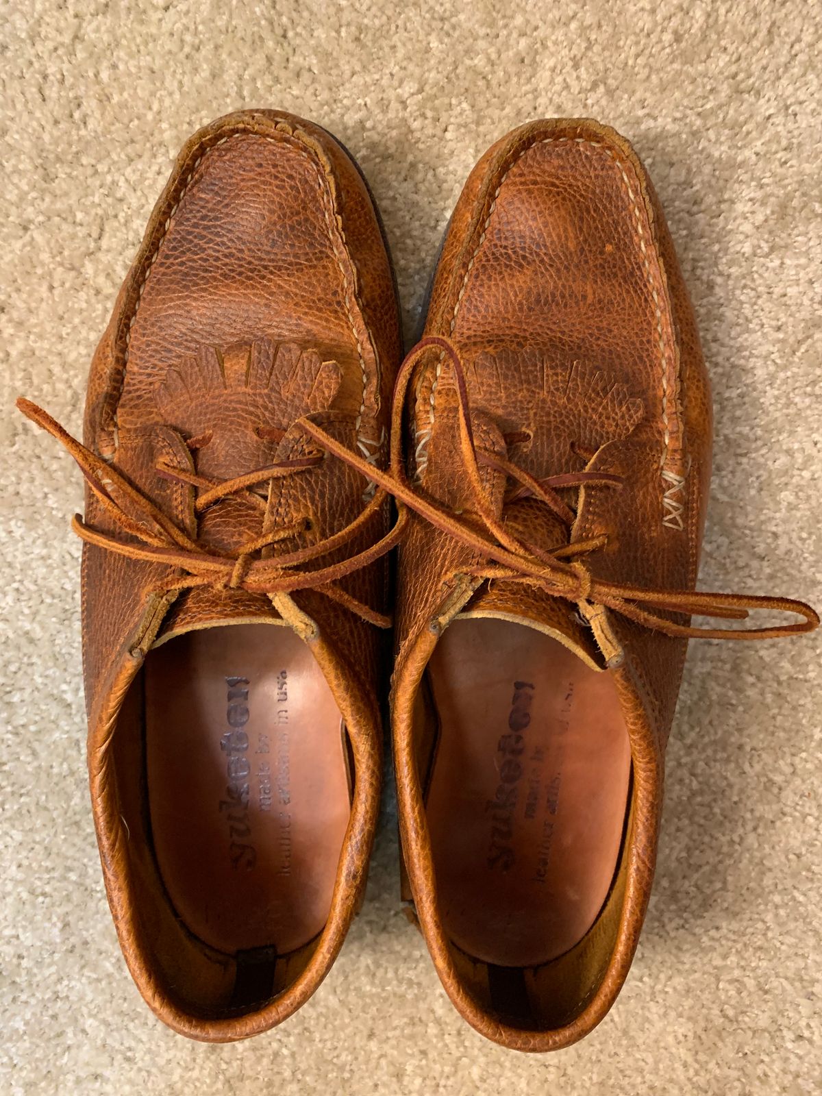 Photo by plumbluck2 on February 6, 2023 of the Yuketen Blucher with Kiltie in Unlisted Leather.