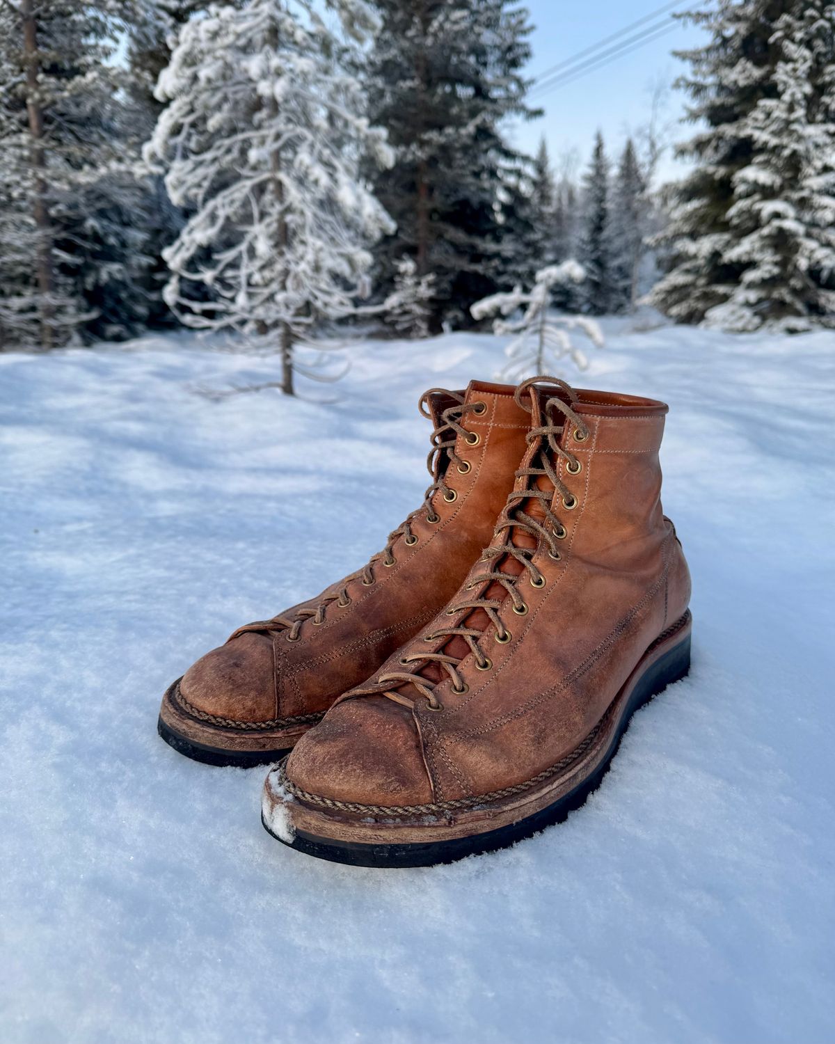 Photo by baschdln on January 5, 2025 of the Self-Made Monkey Boot in Conceria Cloe Crust Horsebutt.