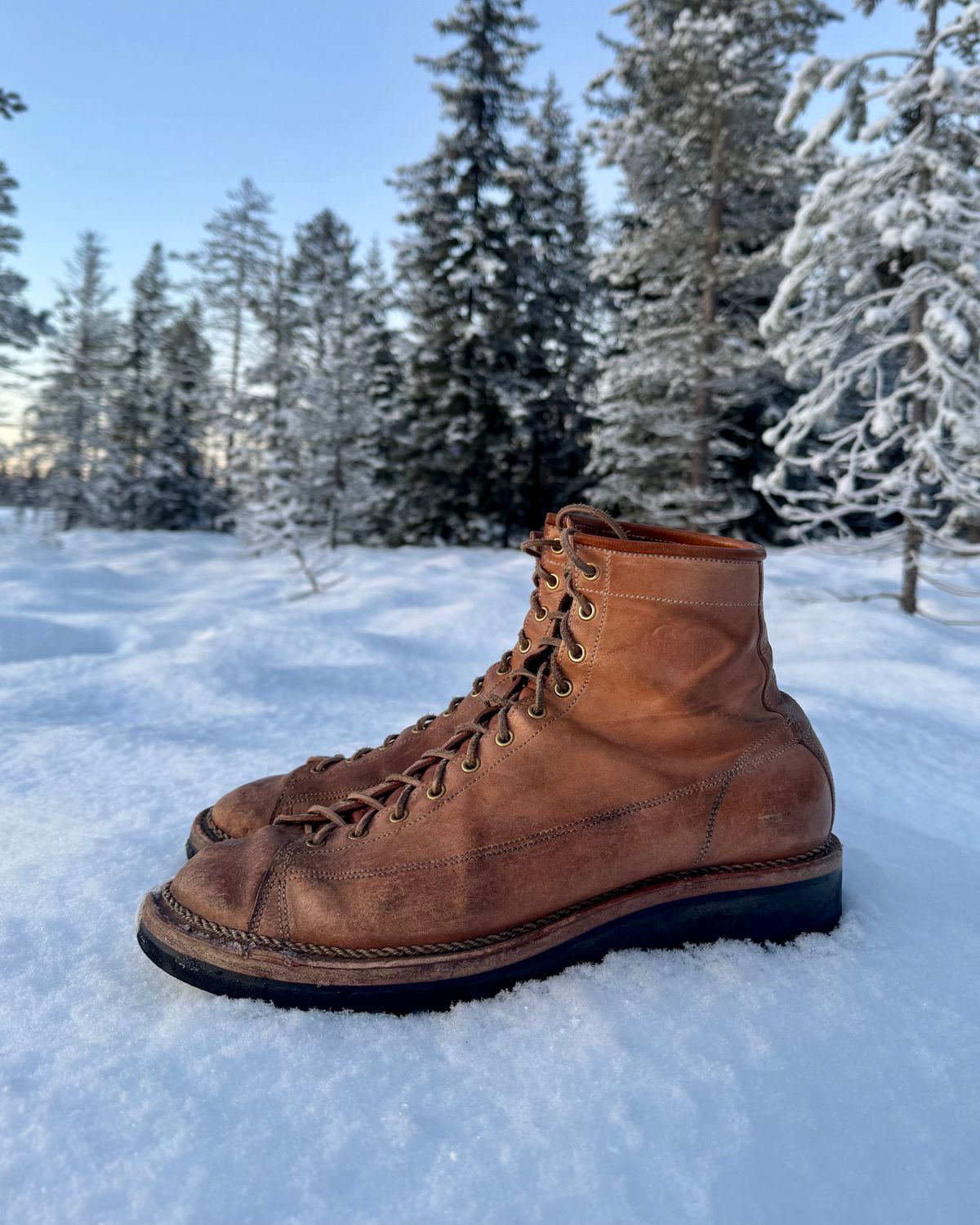 Photo by baschdln on January 5, 2025 of the Self-Made Monkey Boot in Conceria Cloe Crust Horsebutt.