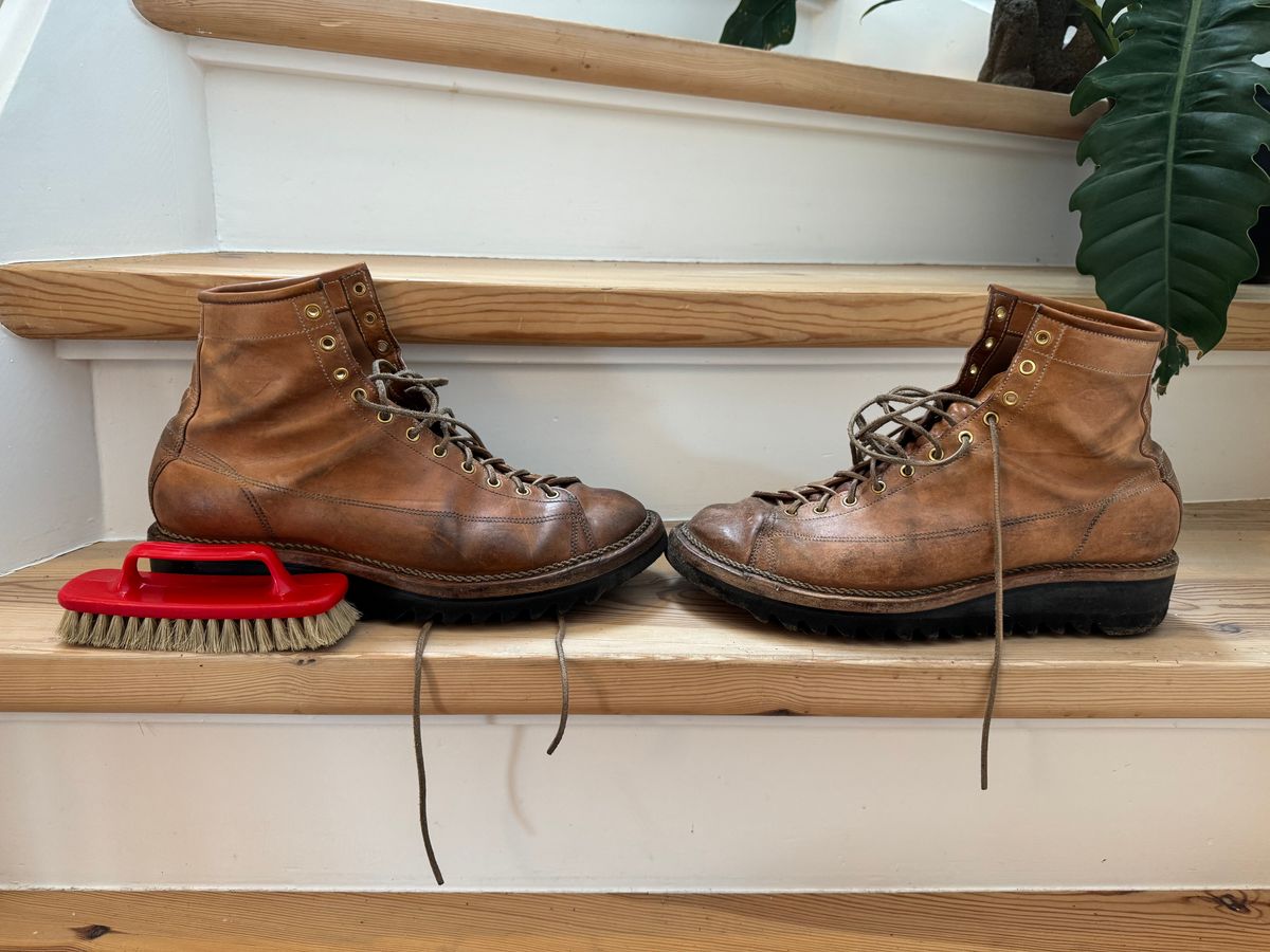 Photo by baschdln on January 15, 2025 of the Self-Made Monkey Boot in Conceria Cloe Crust Horsebutt.