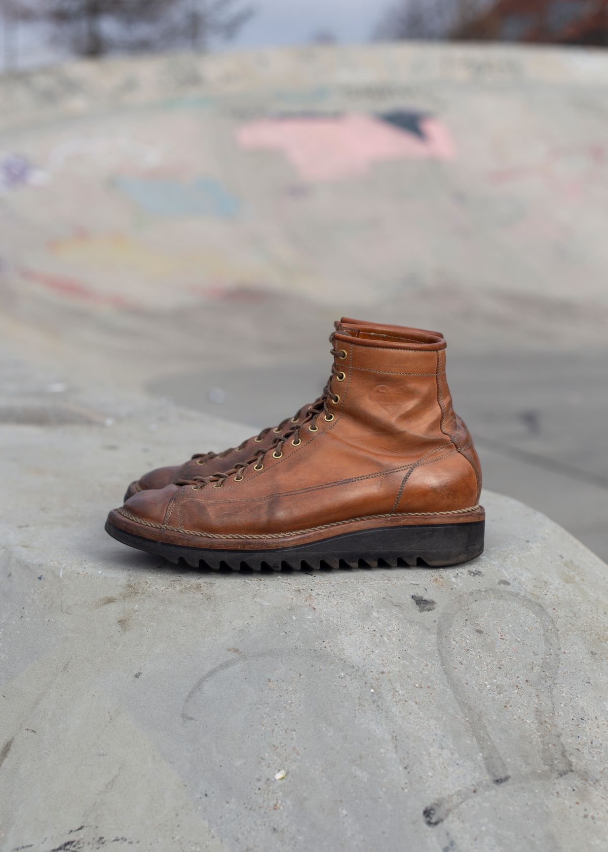 Photo by baschdln on February 28, 2025 of the Self-Made Monkey Boot in Conceria Cloe Crust Horsebutt.