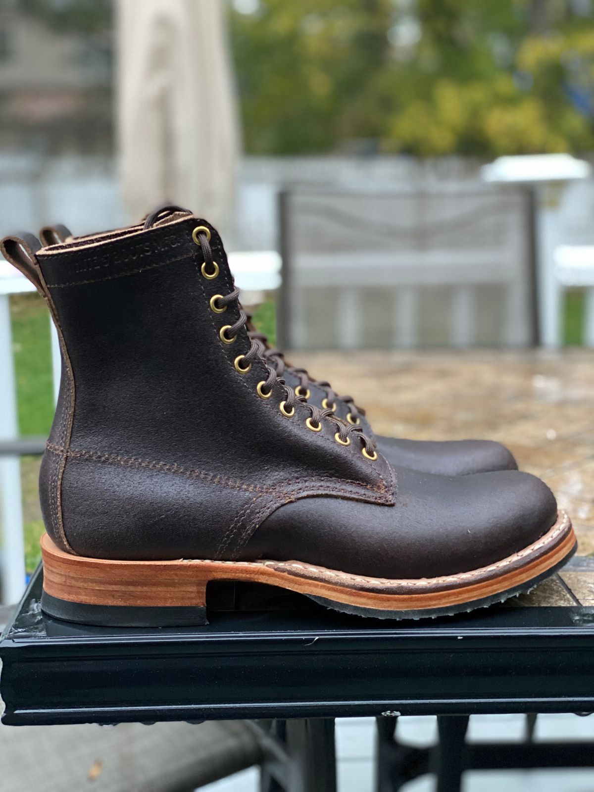 Photo by nvrp813 on November 1, 2022 of the White's Semi-Dress in Horween Brown Waxed Flesh.