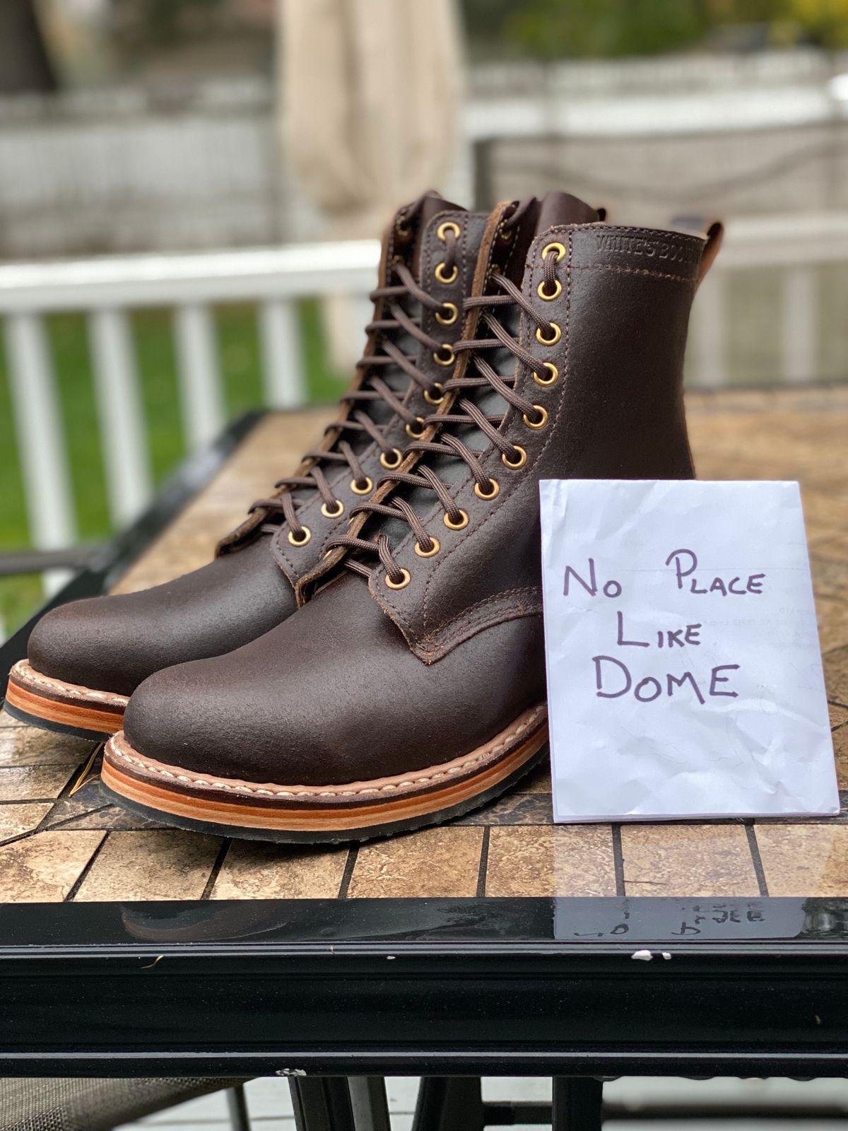 Photo by nvrp813 on November 1, 2022 of the White's Semi-Dress in Horween Brown Waxed Flesh.